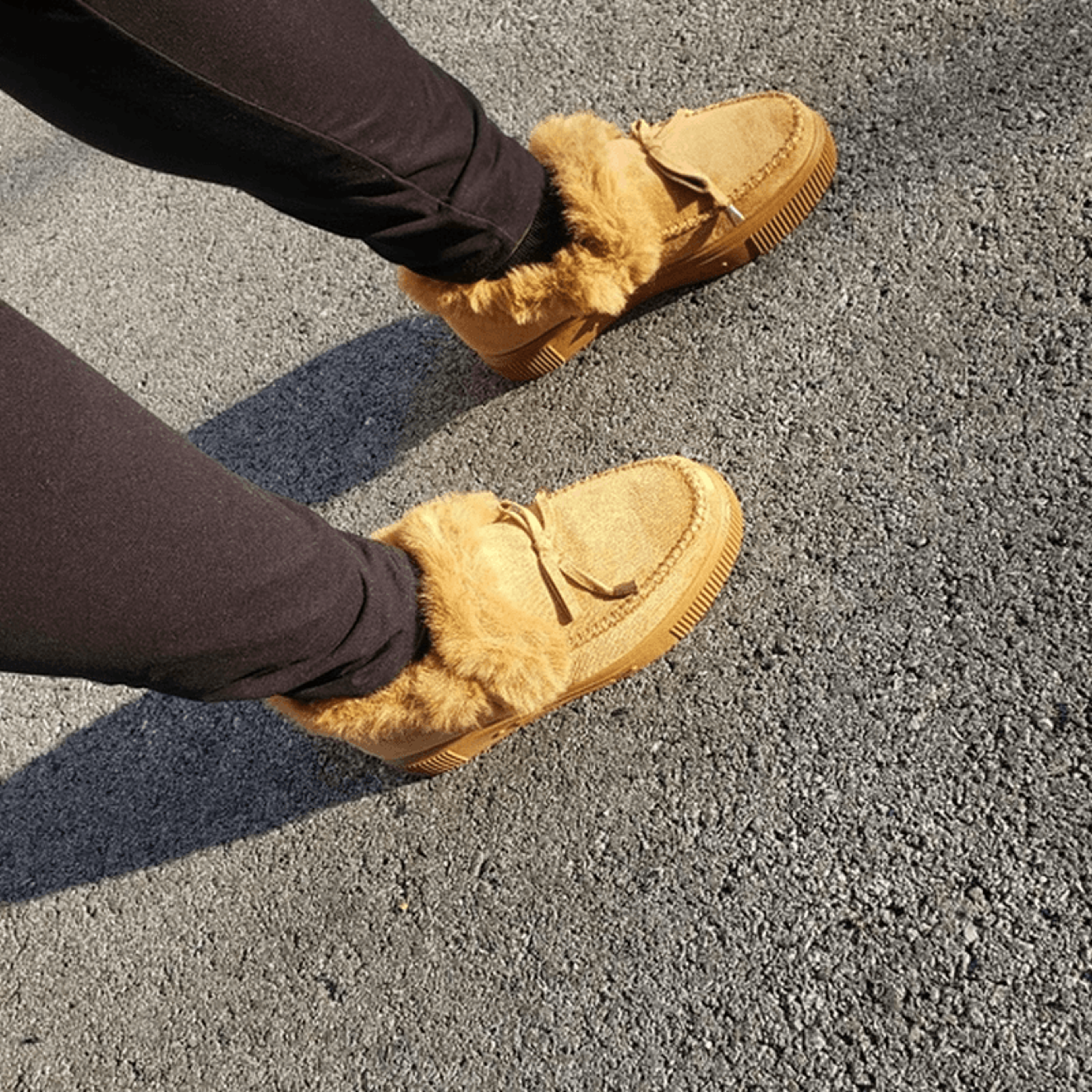 Warm womens winter footwear