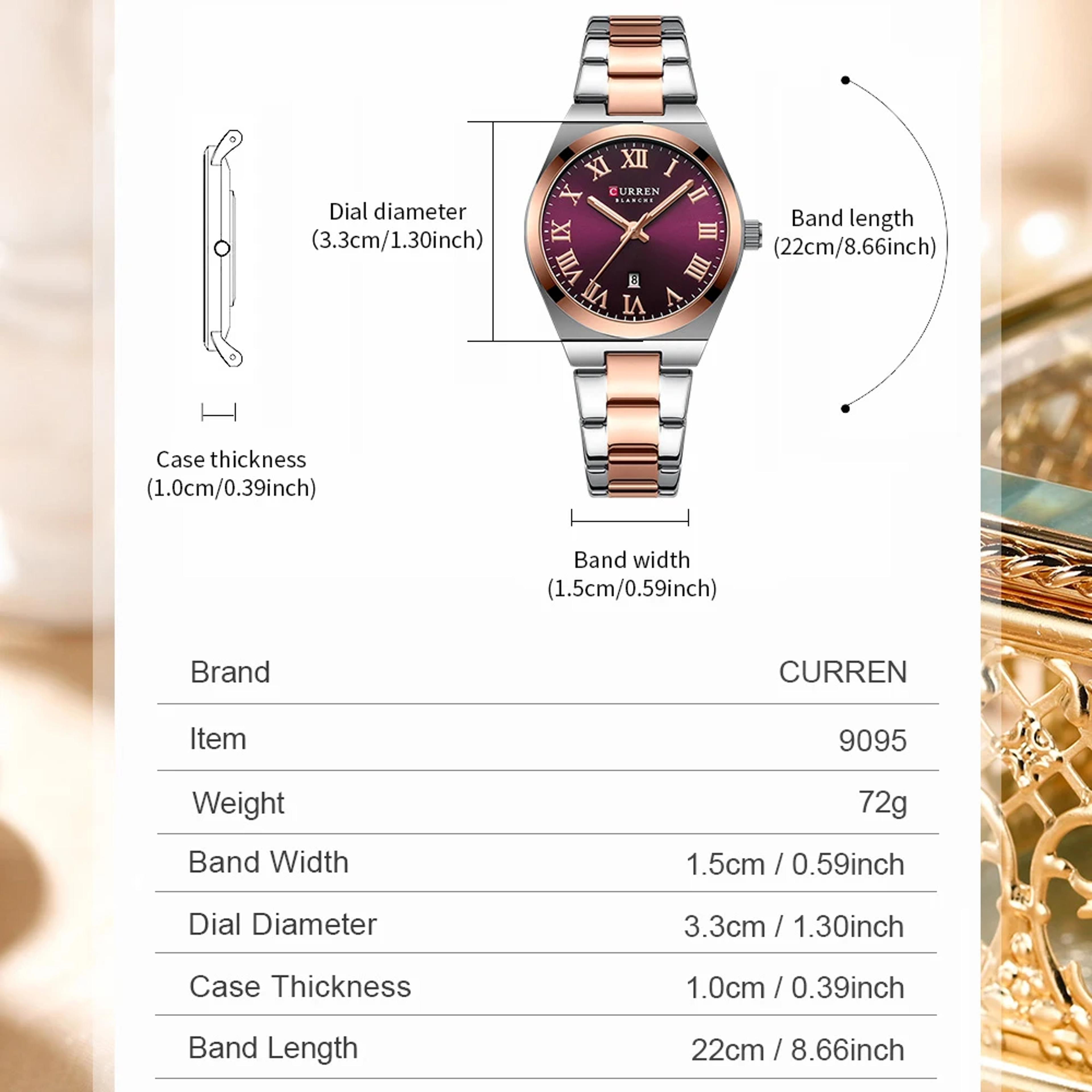 Ladies Watches Waterproof Fashion Dress Watch Stainless Steel Bracelet Analog Watch For Women 3
