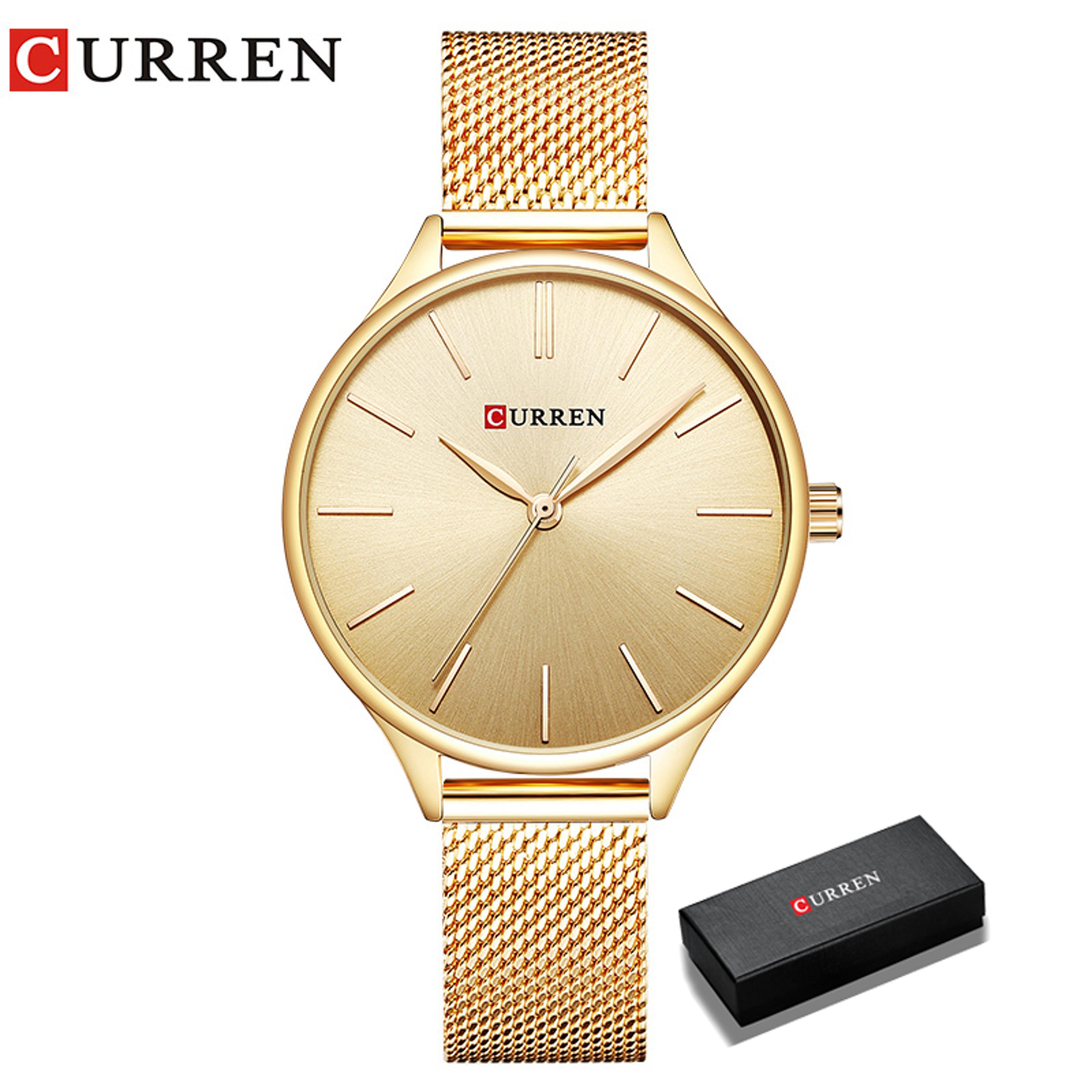 Luxury Womens Watch Stainless Steel Mesh Strap Matte Dial Japanese Quartz Movement 4