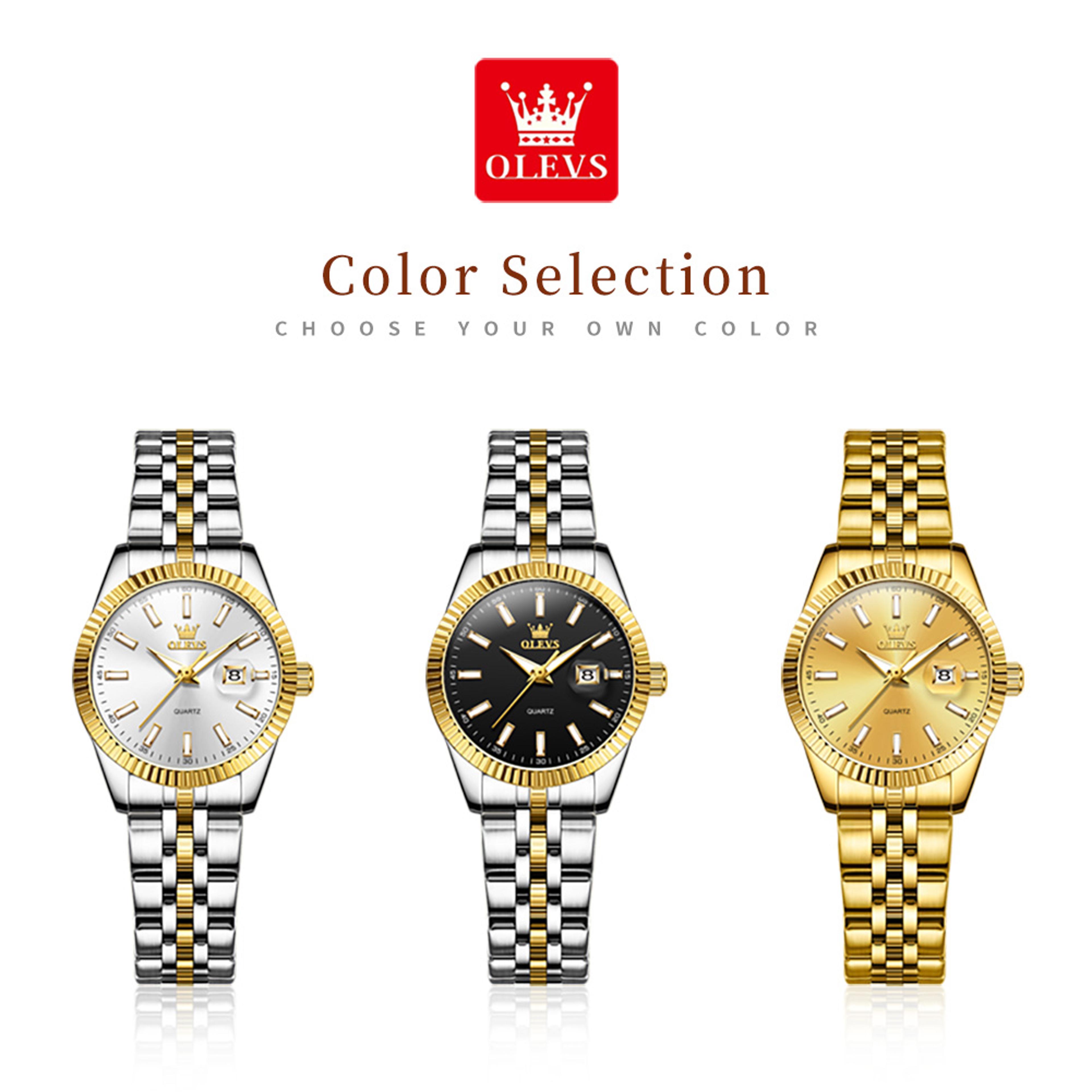 Luxury Women Watch Waterproof Stainless Steel Auto Date Quartz Wristwatch Elegant Ladies Wristwatch 3