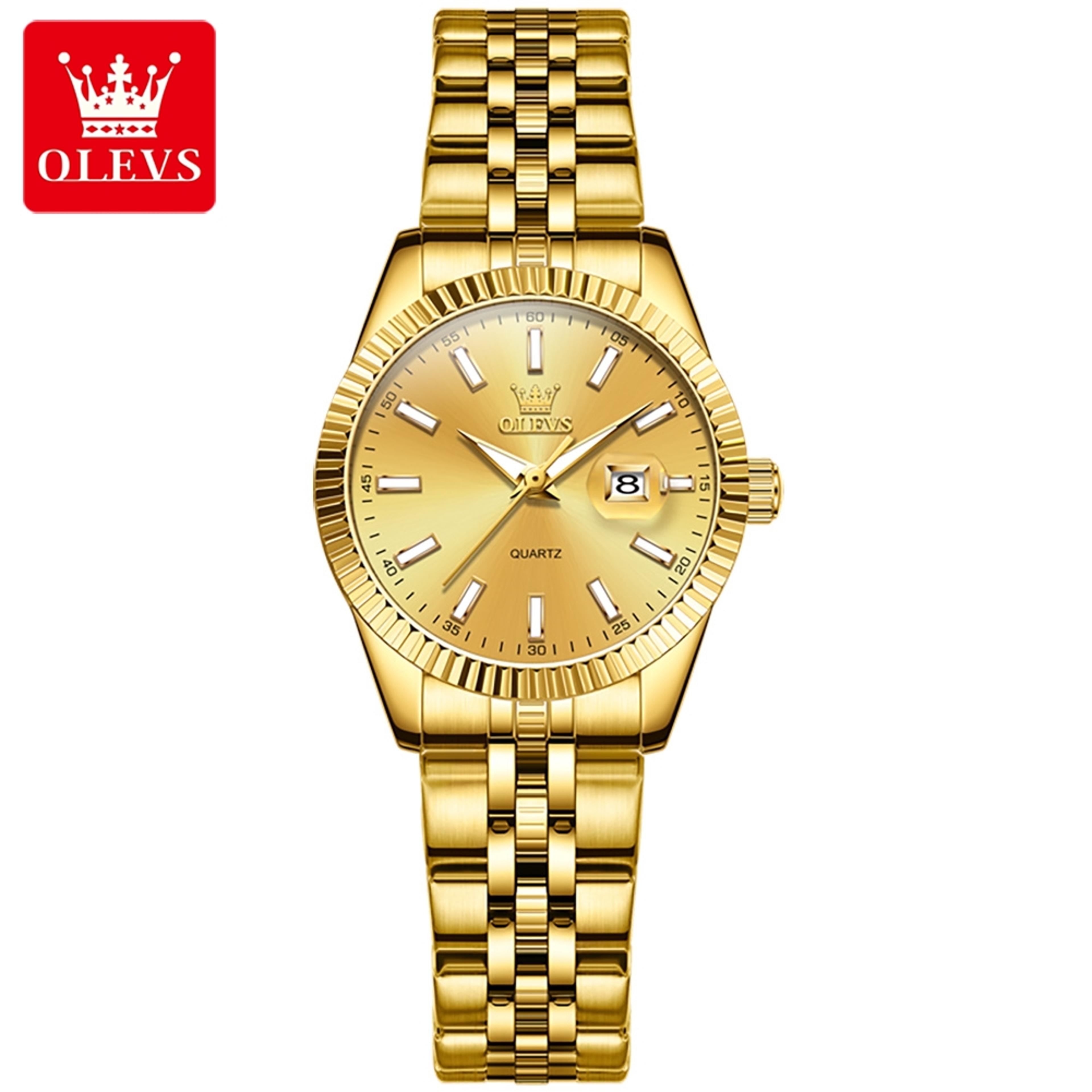 Luxury Women Watch Waterproof Stainless Steel Auto Date Quartz Wristwatch Elegant Ladies Wristwatch 6