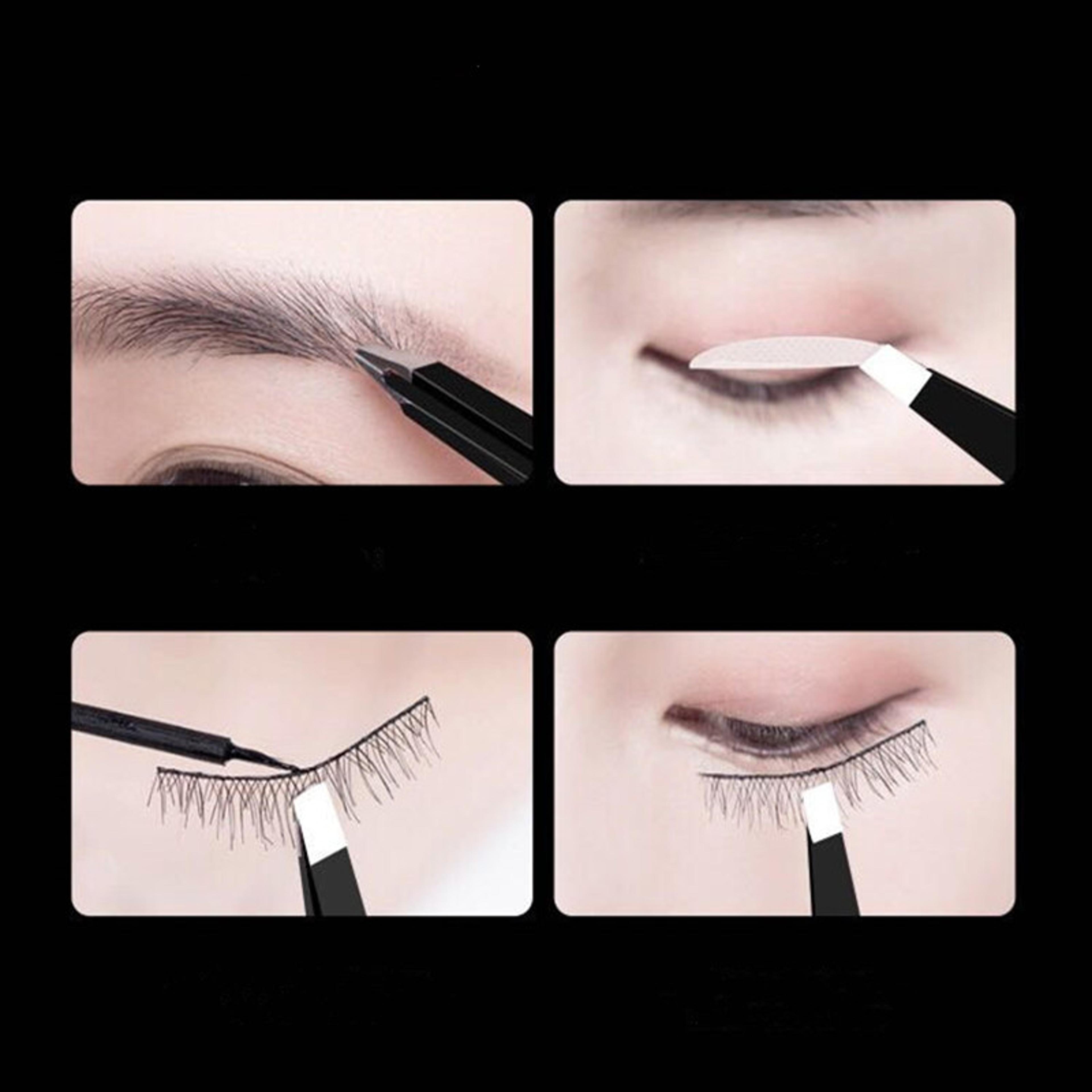 Stainless Steel Slant Tip Eyebrow Tweezers For Makeup Hair Removal  Eyelashes Extension Tool Kit 5