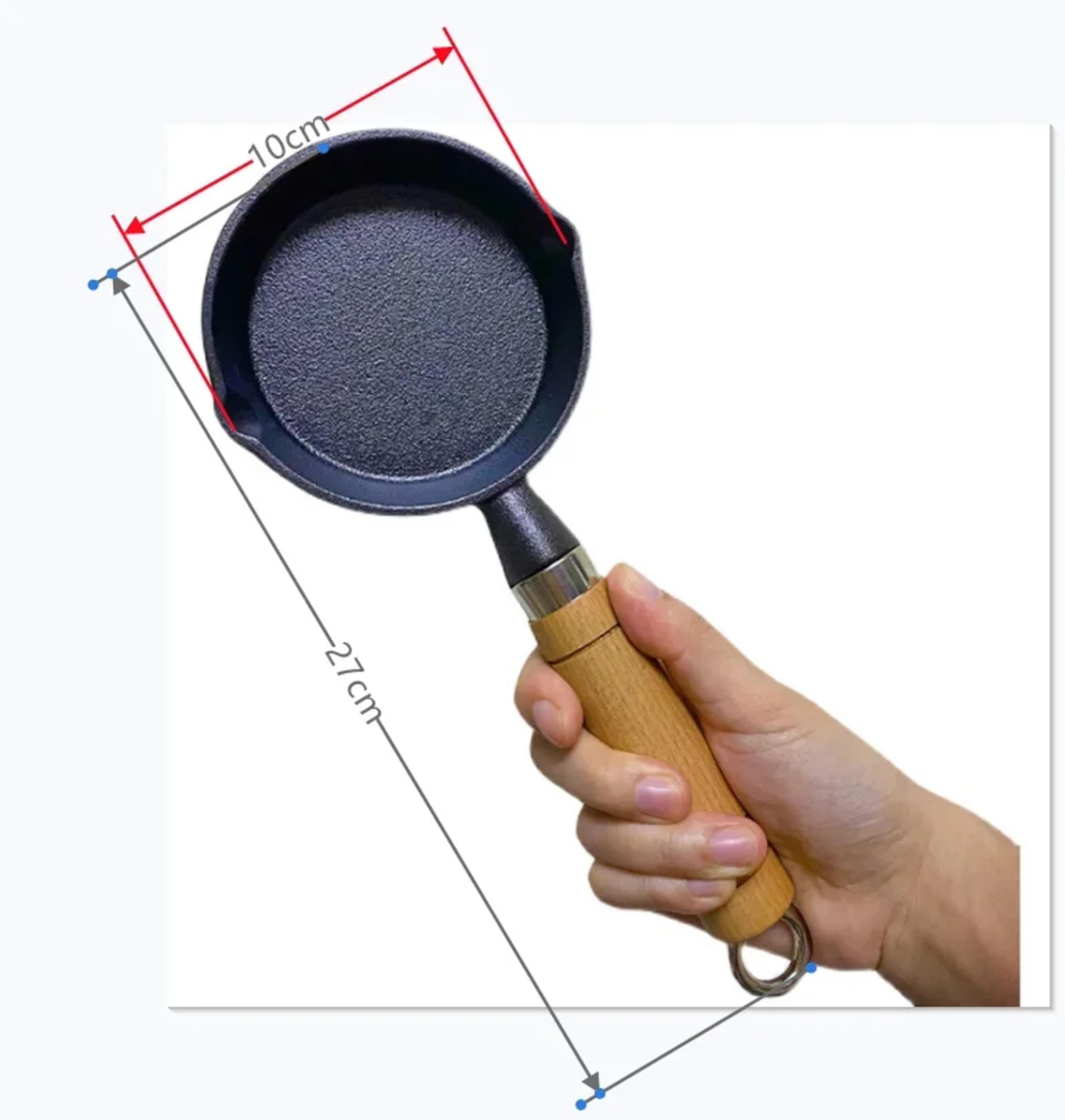 NonStick Cast Iron Mini Omelette Pan Portable Small Cooking Pan For Breakfast Eggs Omelette Dumplin 6