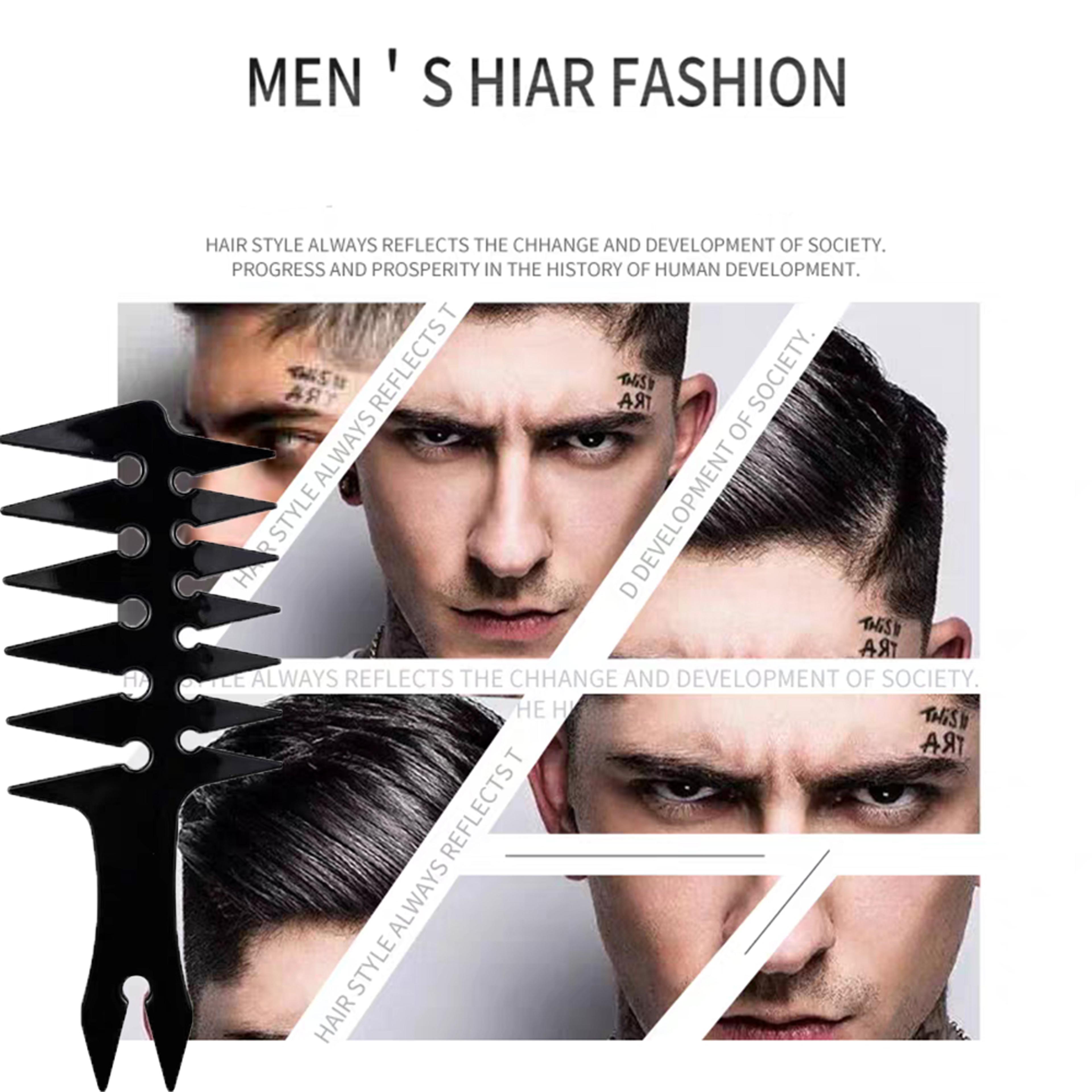 Mens Essential Fishbone Comb Retro Double Sided Hairdressing Comb For Styling 1
