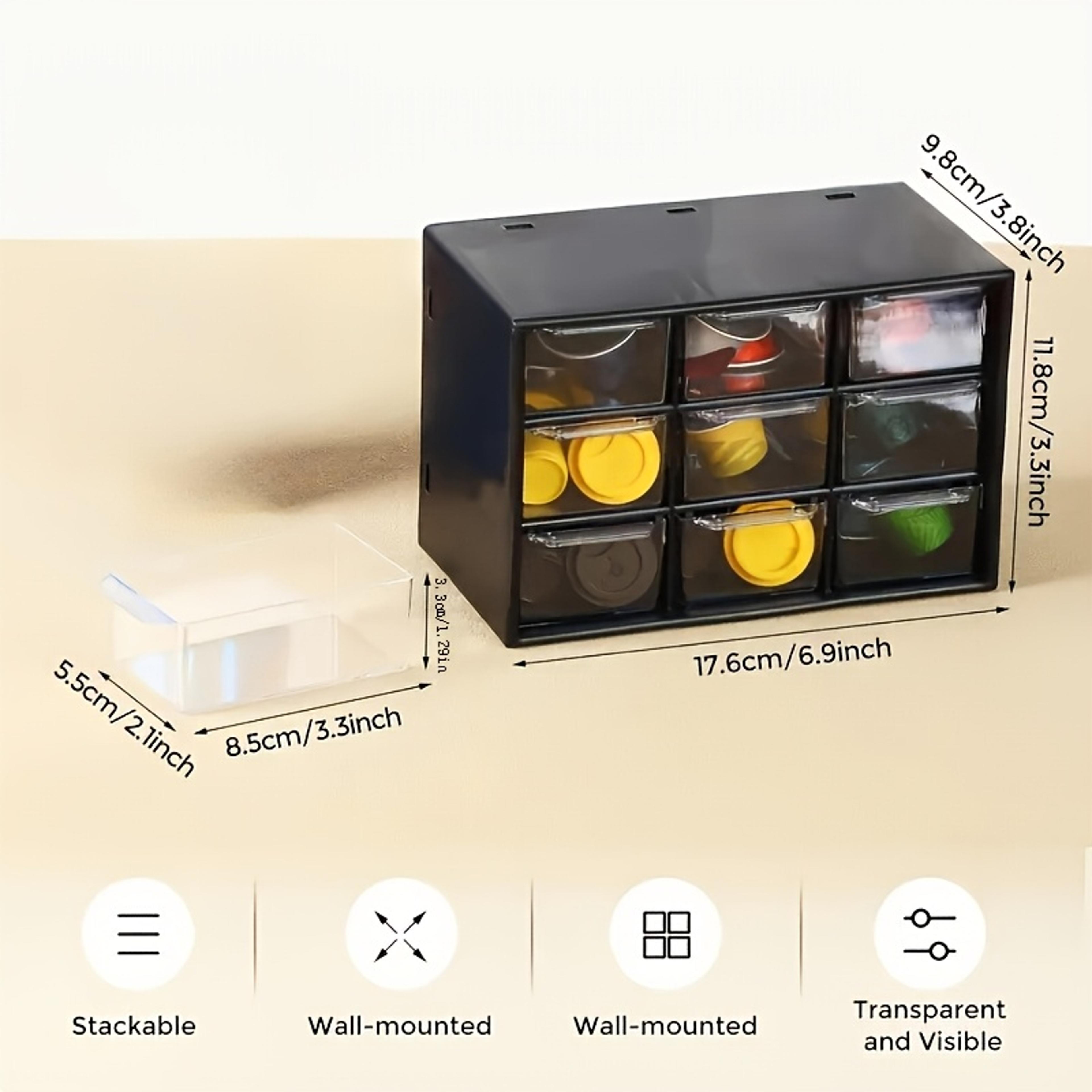 Portable Storage Box For Jewelry Cosmetics Desk Drawer Organizer Box Dustproof MultiGrid Desktop Or 4