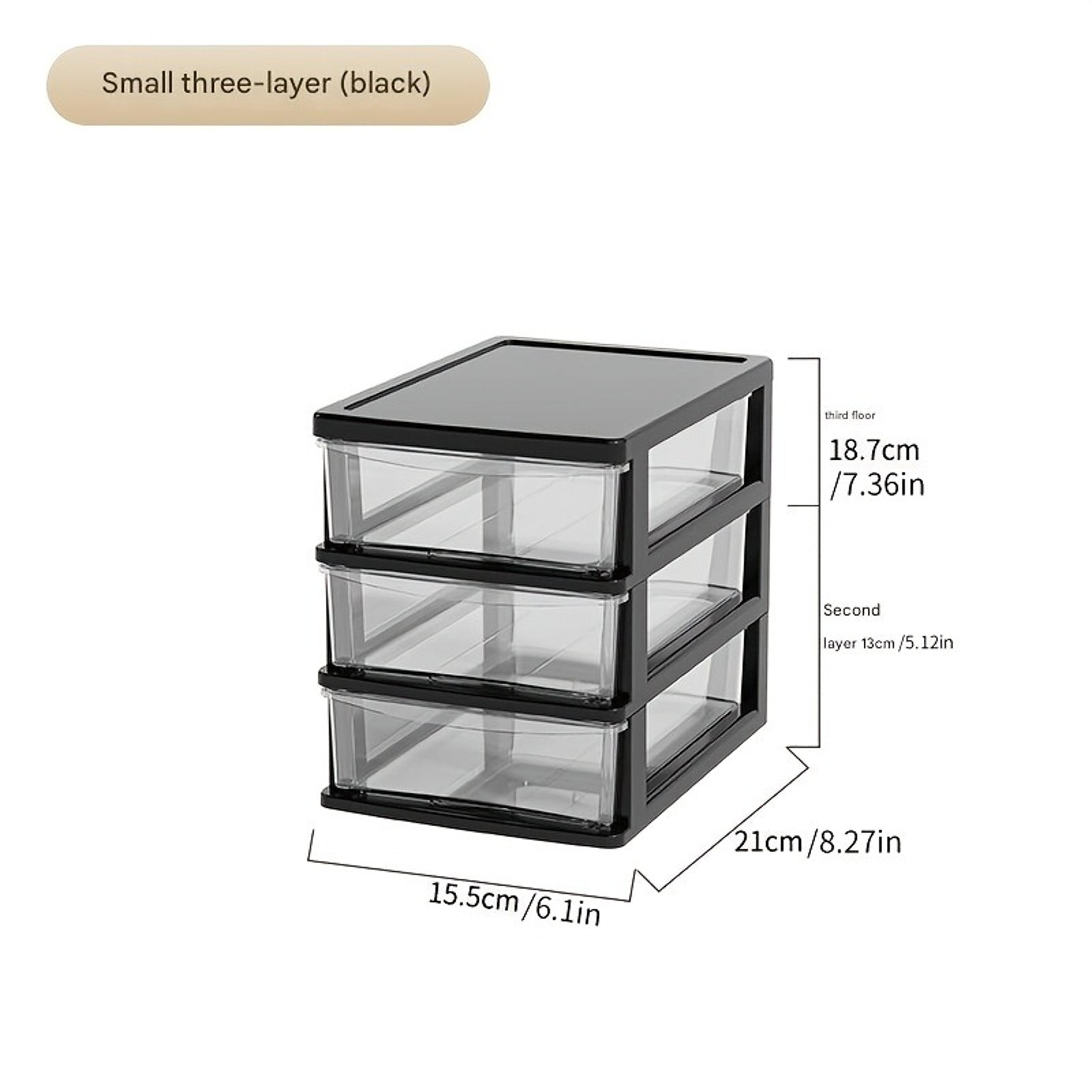 Raised Japanese Style Bar Storage Box Transparent Office Desktop Storage For Cosmetics And Statione 3