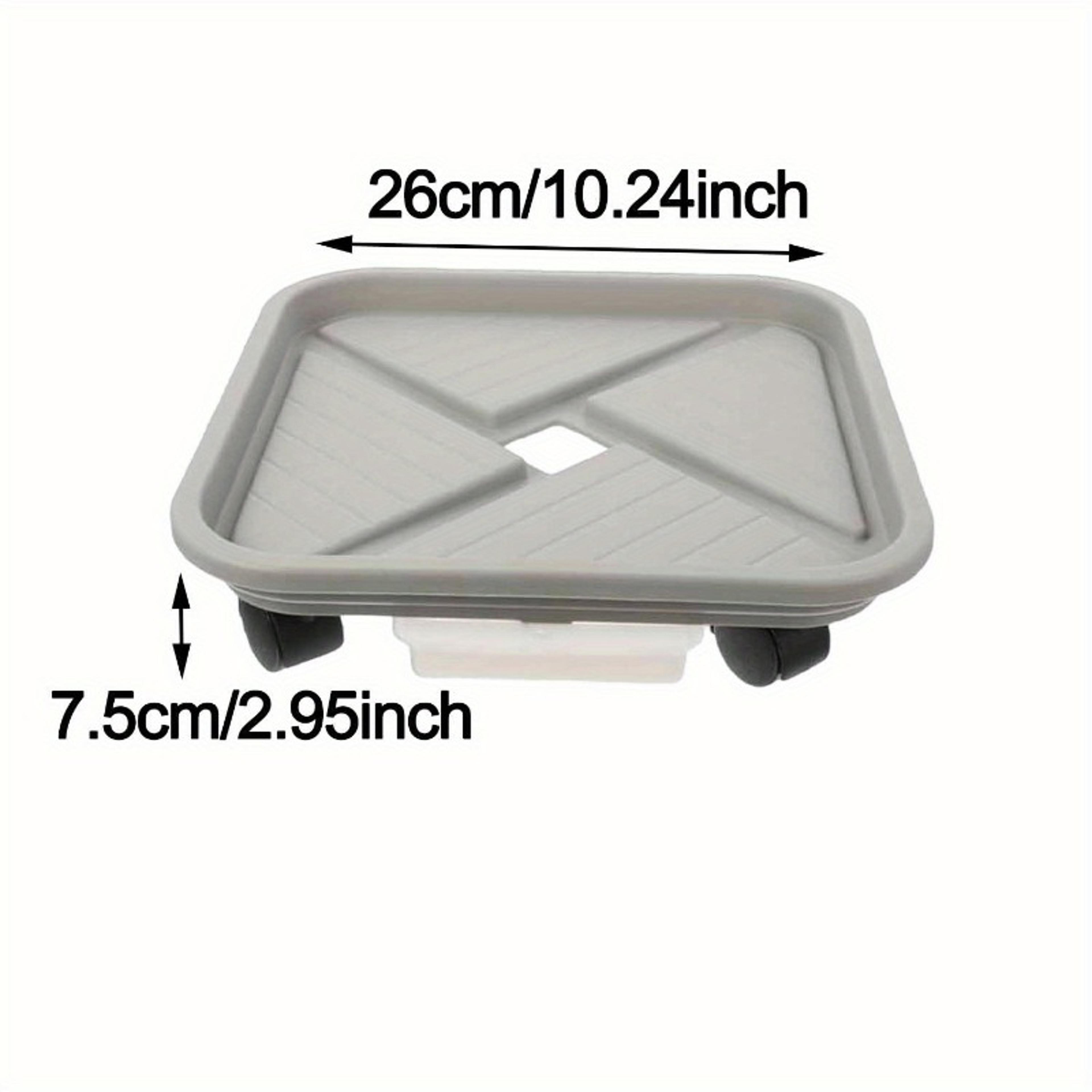 Wheeled Garden Rolling Plant Rack Four Wheels Drainage Tray For Square Pots 6