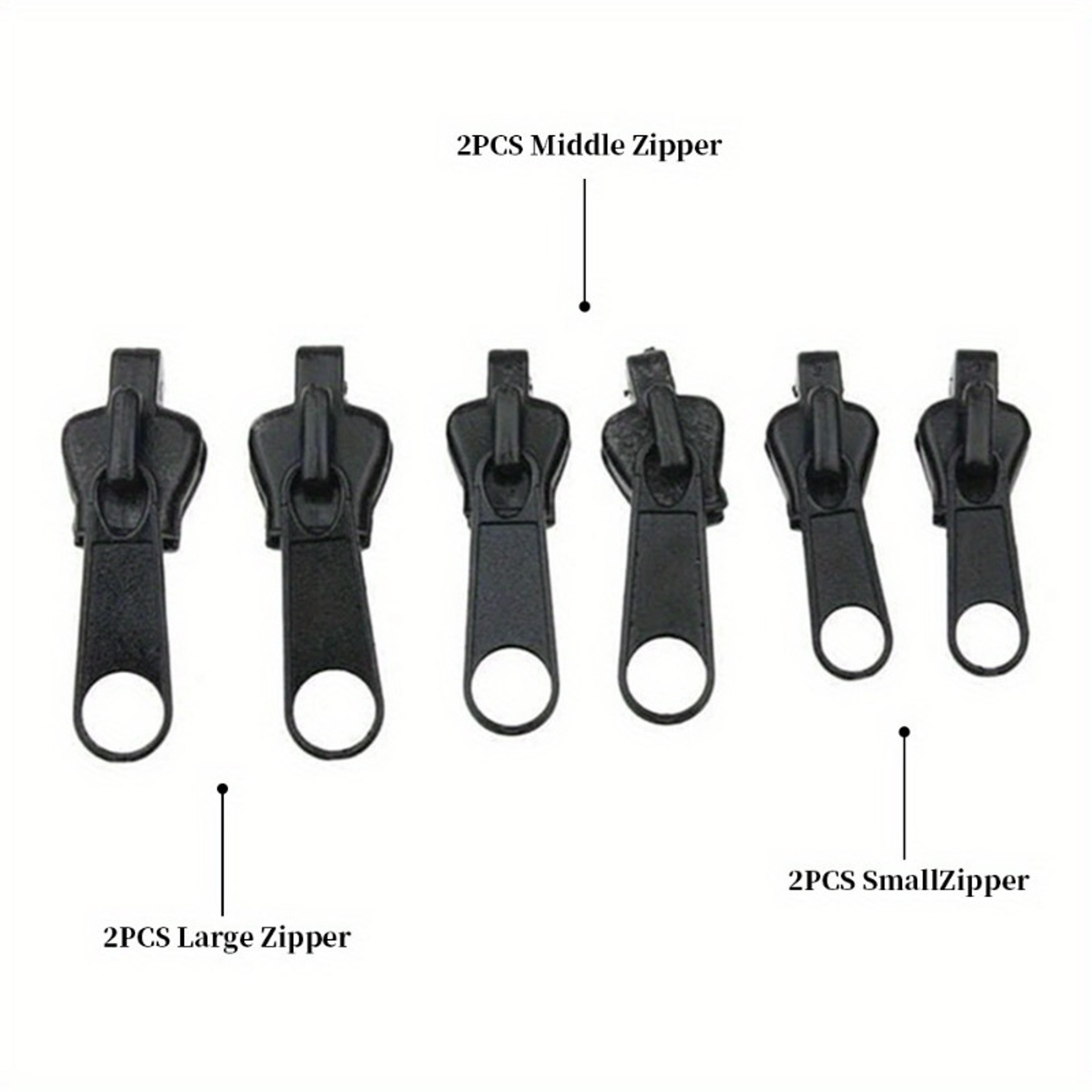6pcs Instant Zipper Repair Kit With Universal Design  Multiple Sizes Replacement Zipper 5