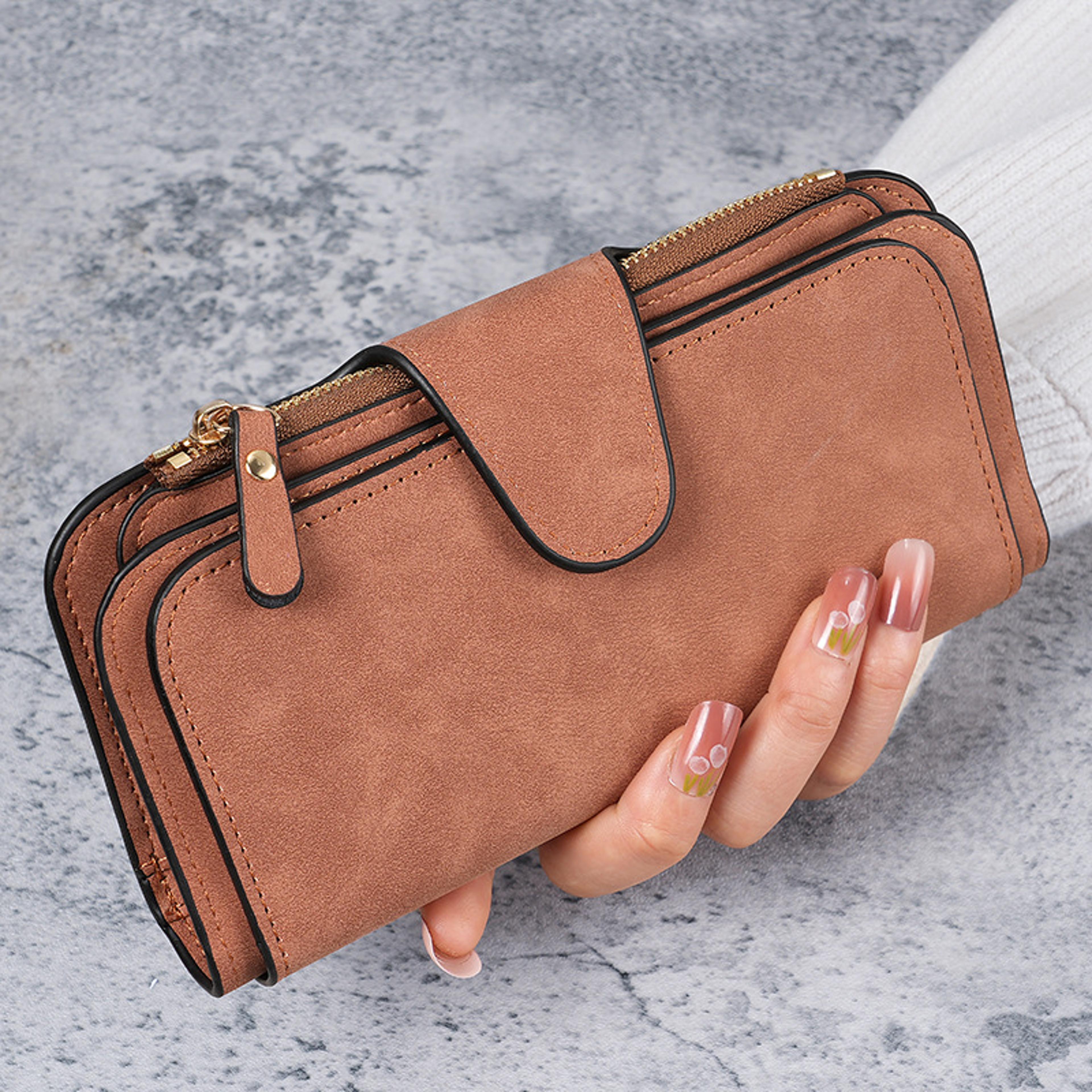 multi-color long women's wallet, coin purse card slot, mobile phone bag, stylish clutch bag card holder wallets