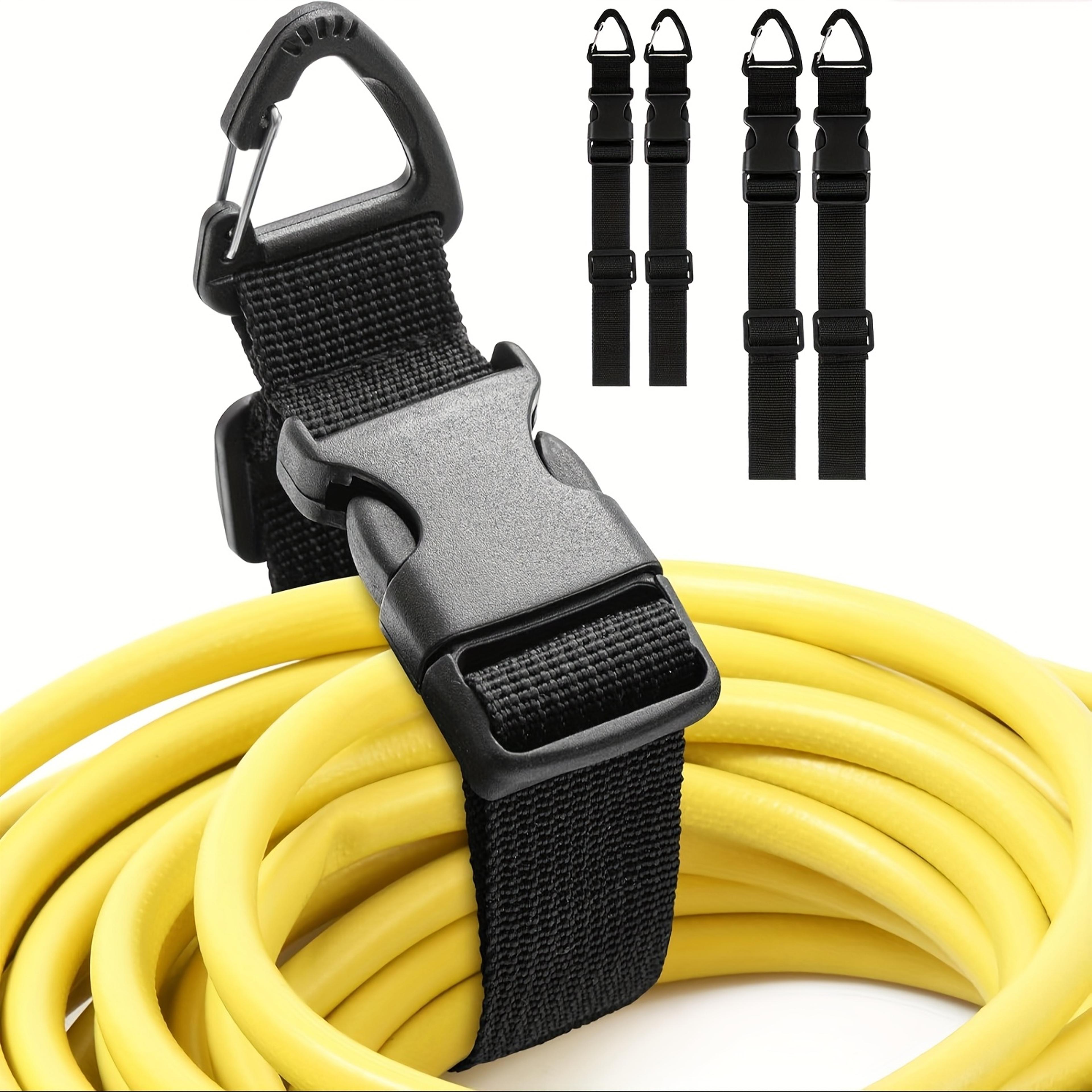 HeavyDuty Black Adjustable Extension Cord Organizer 3Axis Buckle Storage Strap For Garage Organizat 4