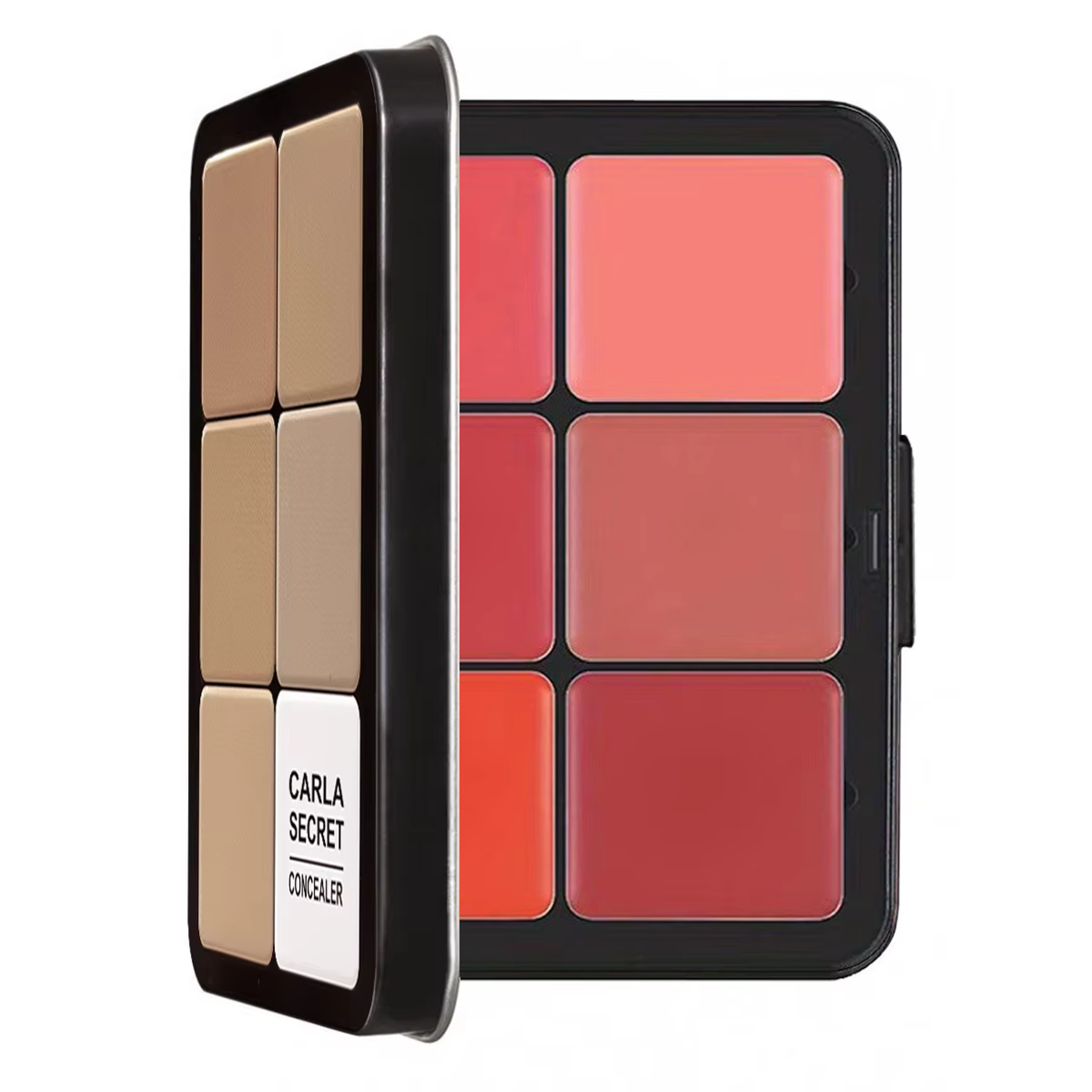 12Color Iron Box Concealer Blush Cream Palette Matte Contour  Highlight Makeup 1
