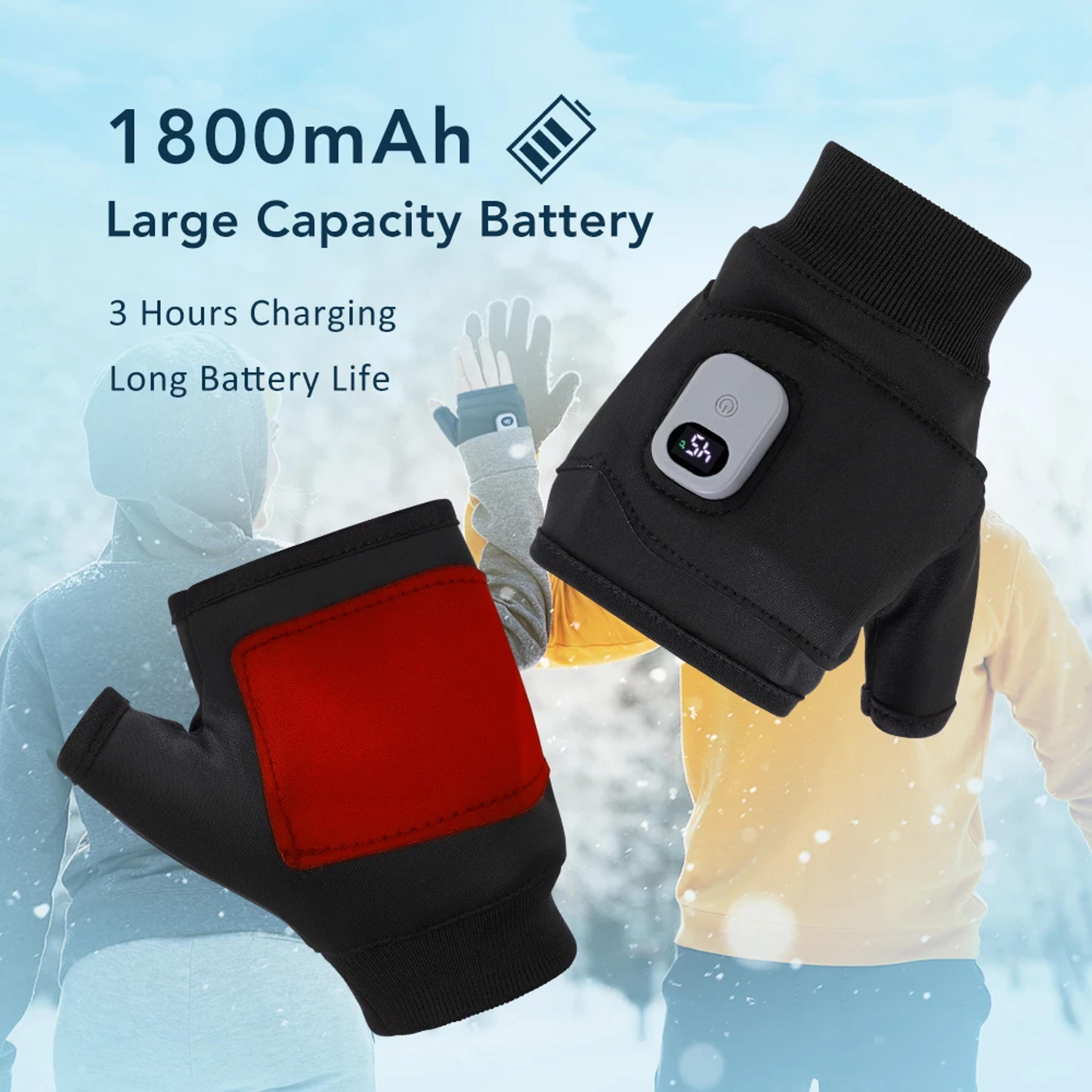 Heated Smart Rechargeable Electric Gloves Windproof  Touchscreen Perfect For Outdoor Hiking Cycling 3