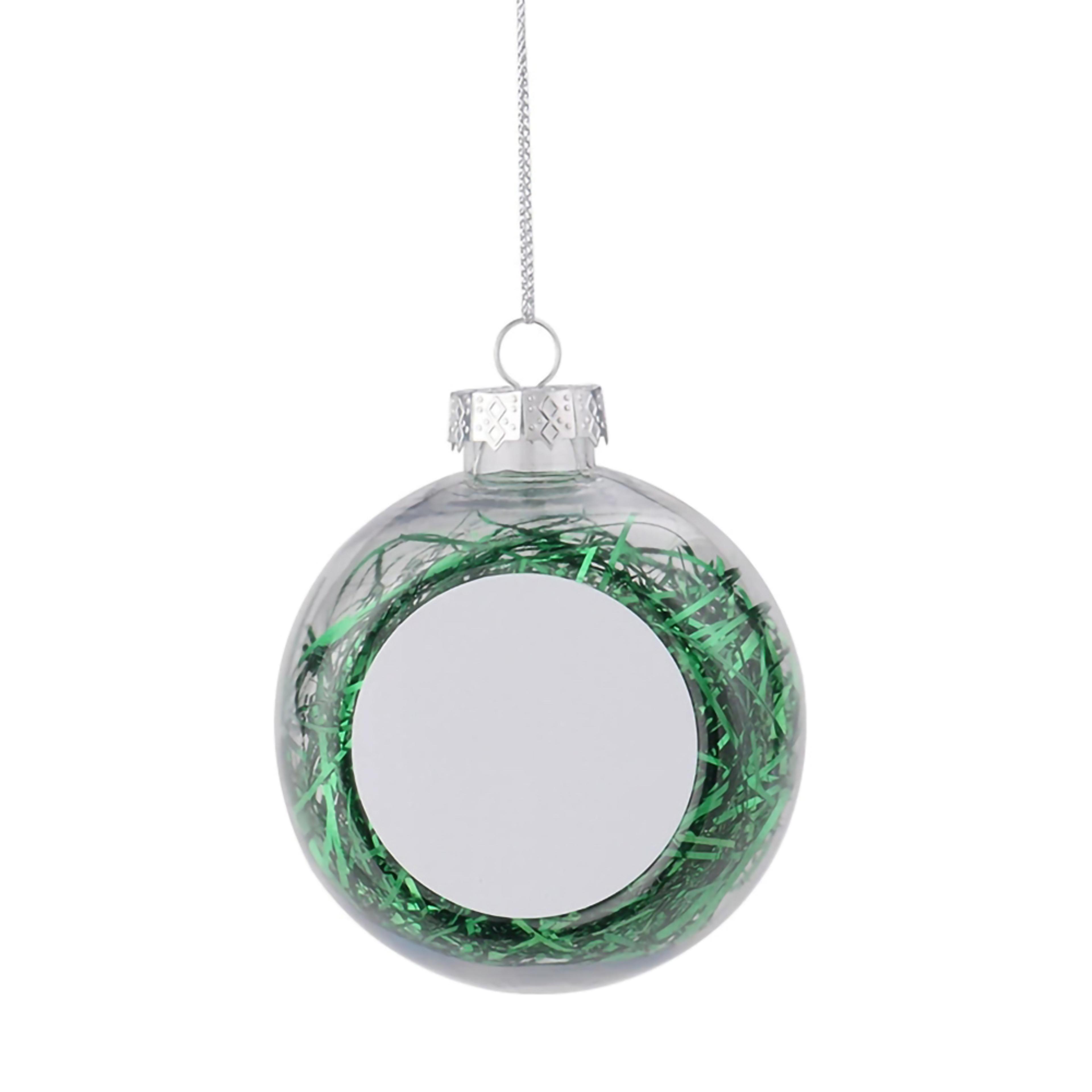 DIY Craft Blank Sublimation Christmas Ball Pendants For Holiday Gifts And Tree Decoration 9