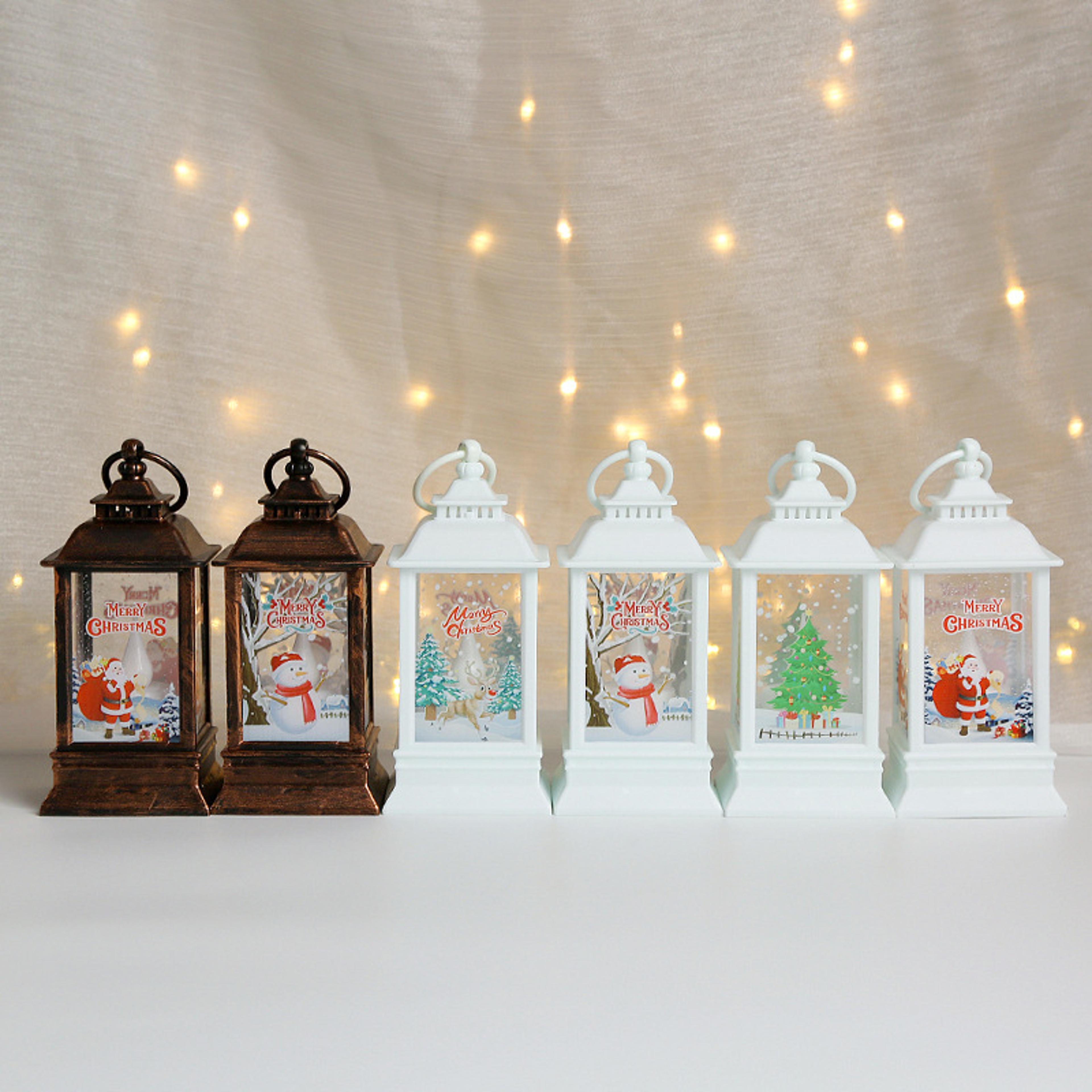 Old Man Snowman Christmas Wind Lamp Candlestick Night Lamp Desktop Decorations 3