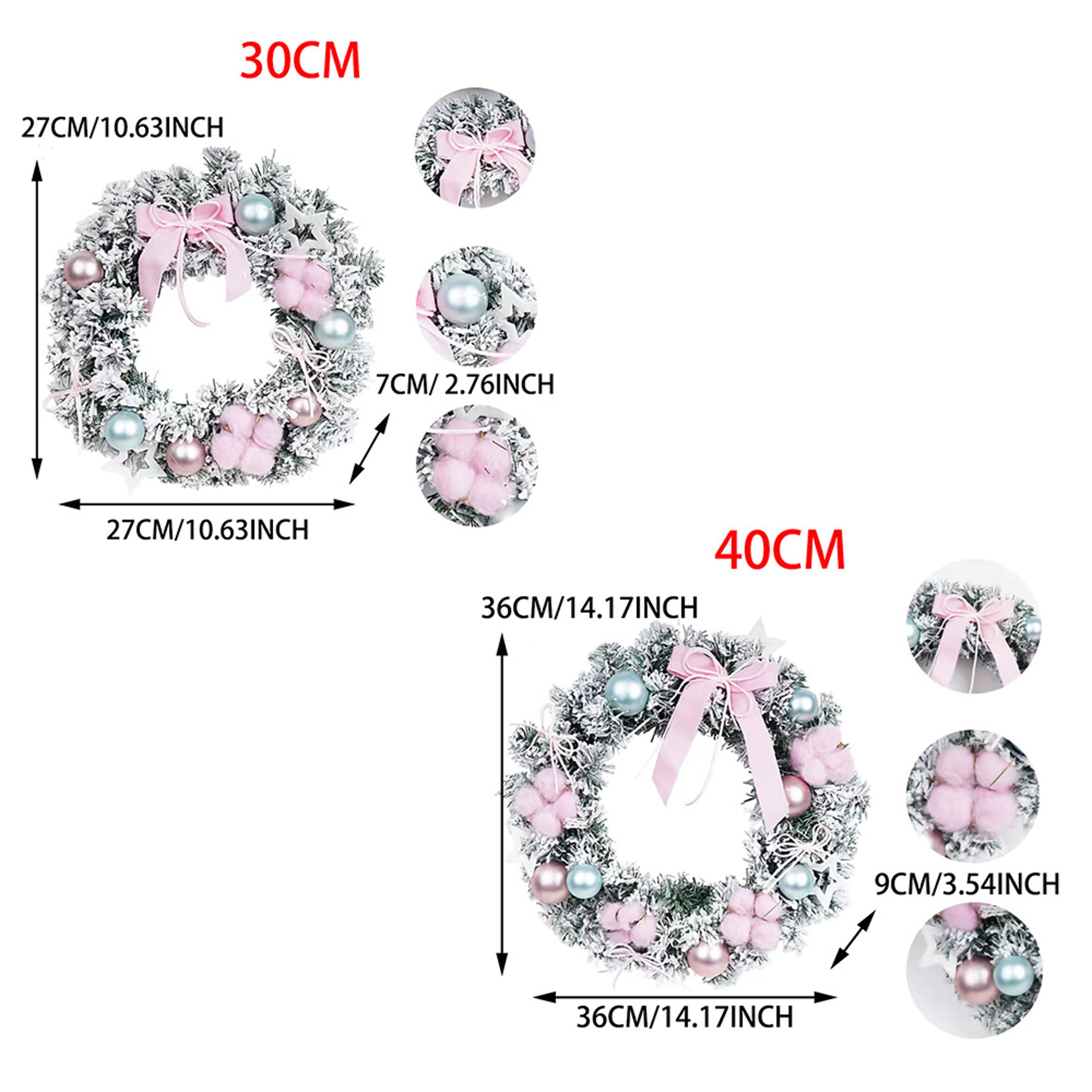 Christmas Wreaths Pink Snowflake Decorations Hanging Ornaments For Christmas Atmosphere 3