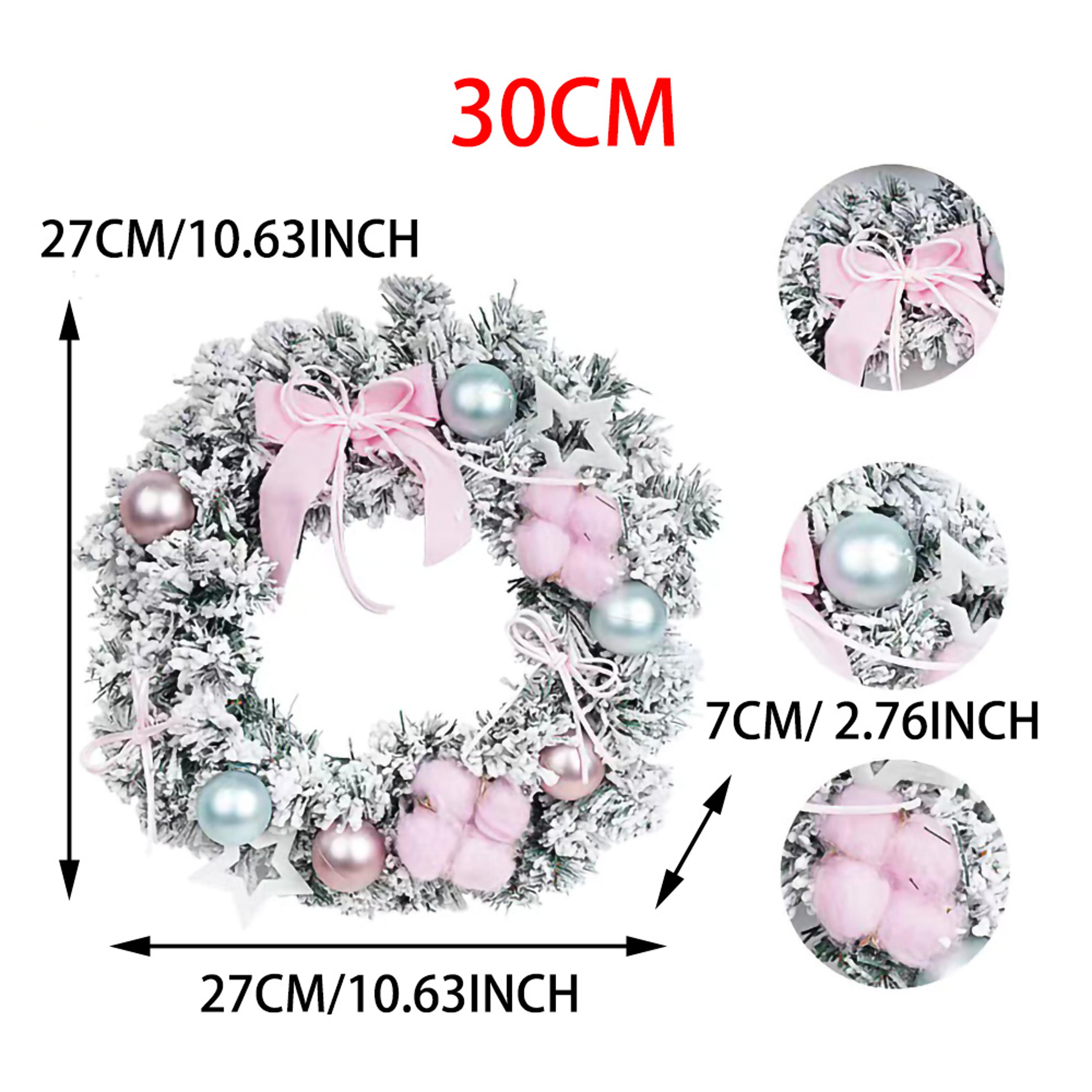 Christmas Wreaths Pink Snowflake Decorations Hanging Ornaments For Christmas Atmosphere 4