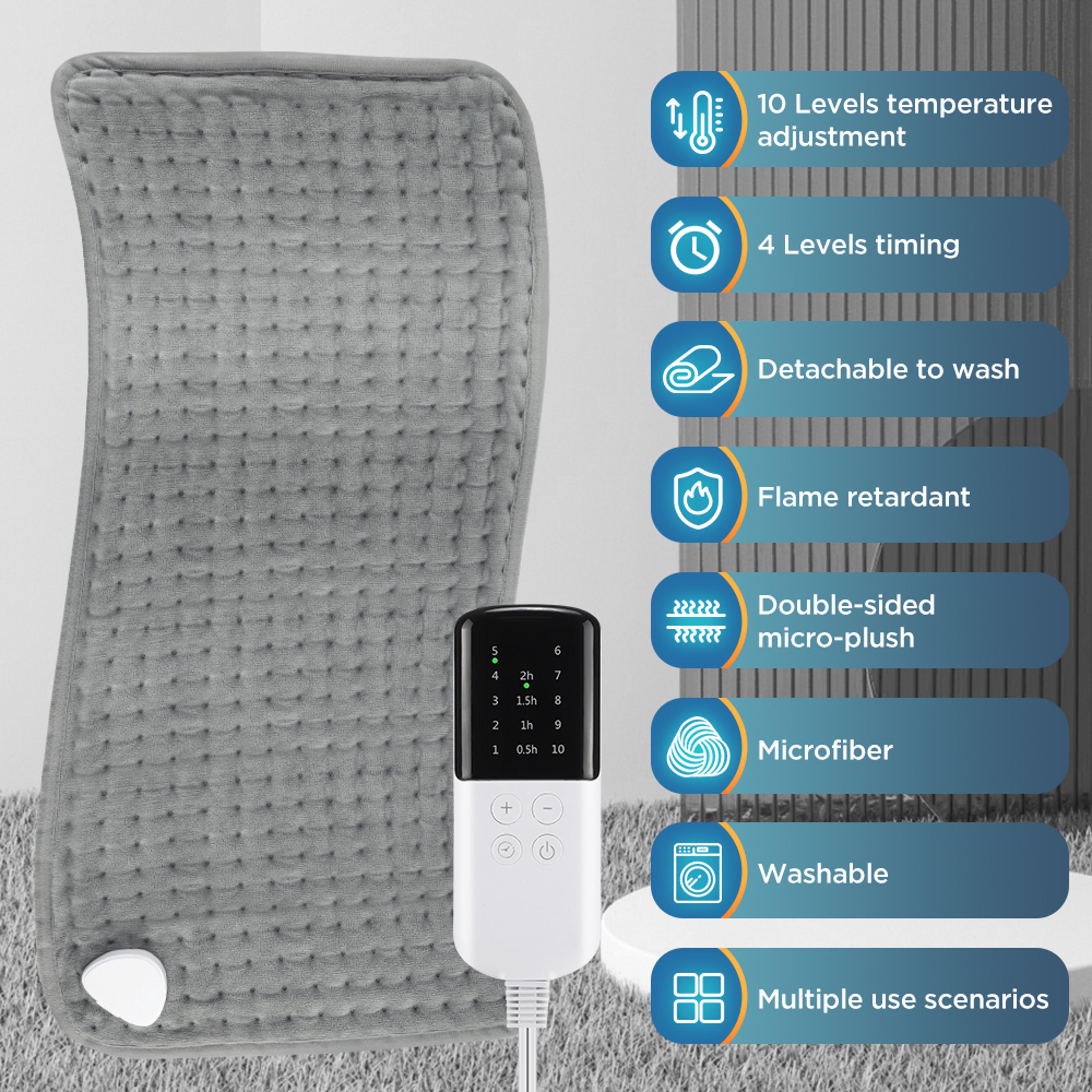 Heating Pad Constant Temperature Thermal Mat For Legs Abdomen Hands 4 Modes Timing Hot Blanket 2