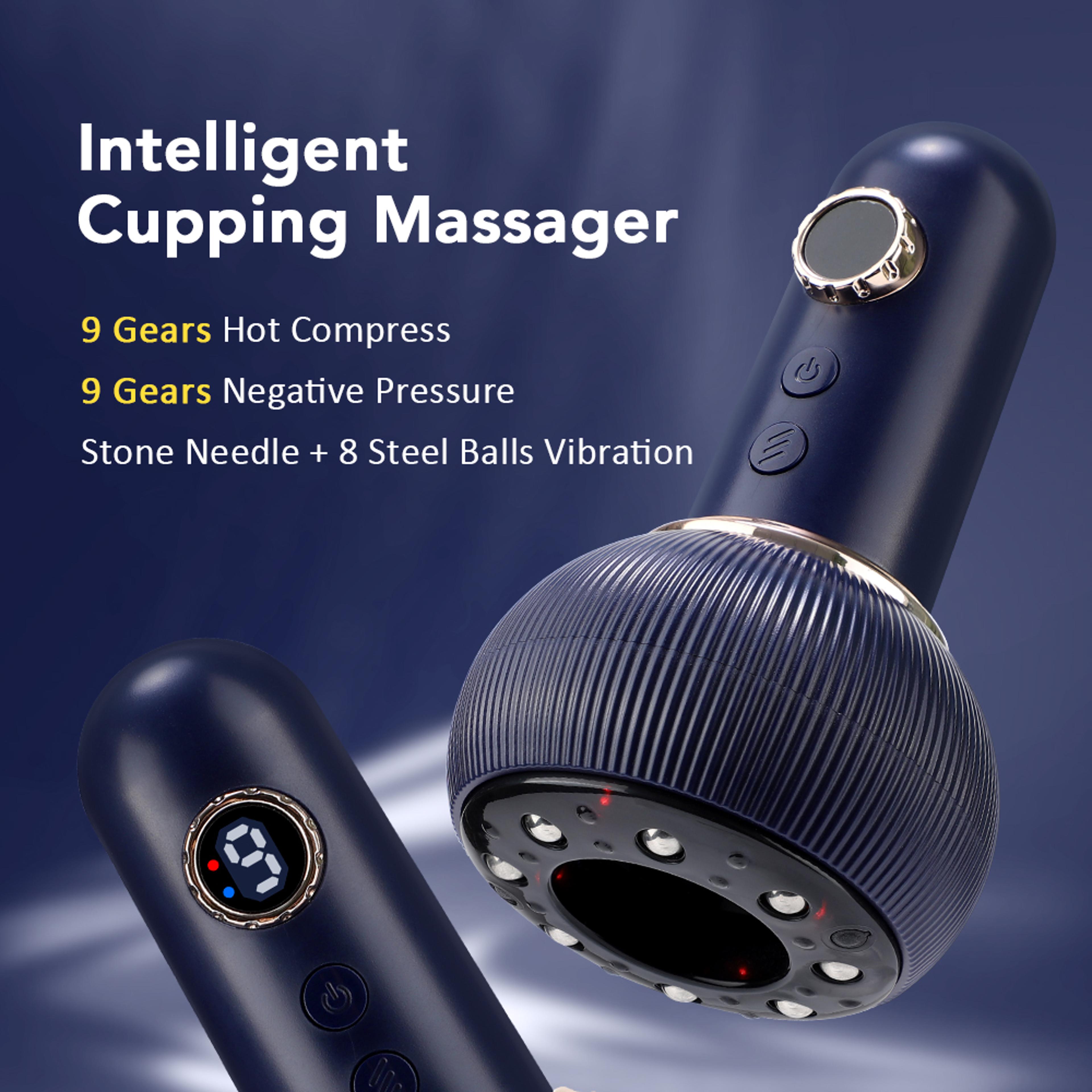Suction Cup Beauty Health Scraping Heat Electric Massager GuaSha Anti Cellulite Vacuum Slimming Mas 2