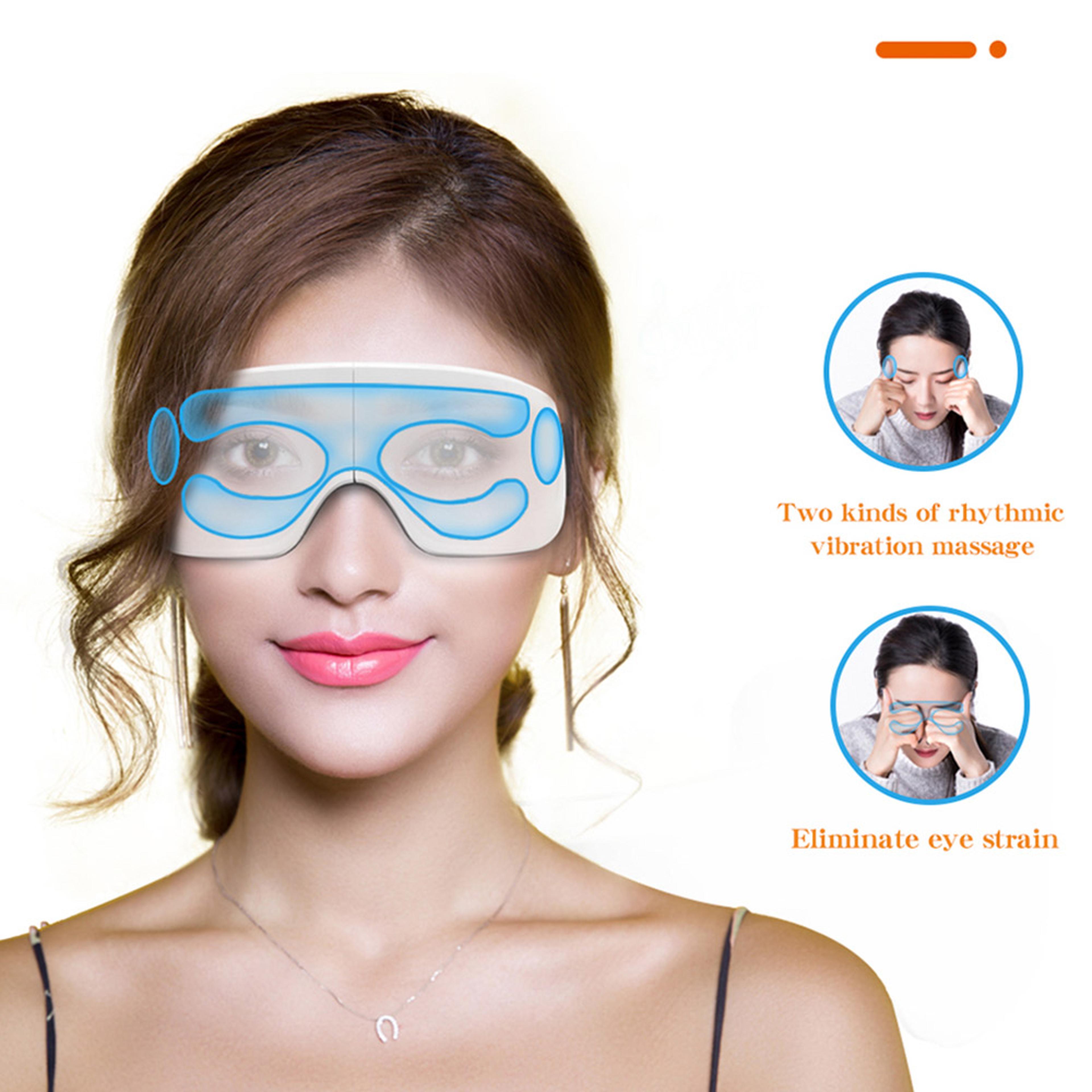 Air Pressure Hot Compress Massage Glasses Foldable Bluetooth Music Eyes Massage Smart USB Rechargea 2
