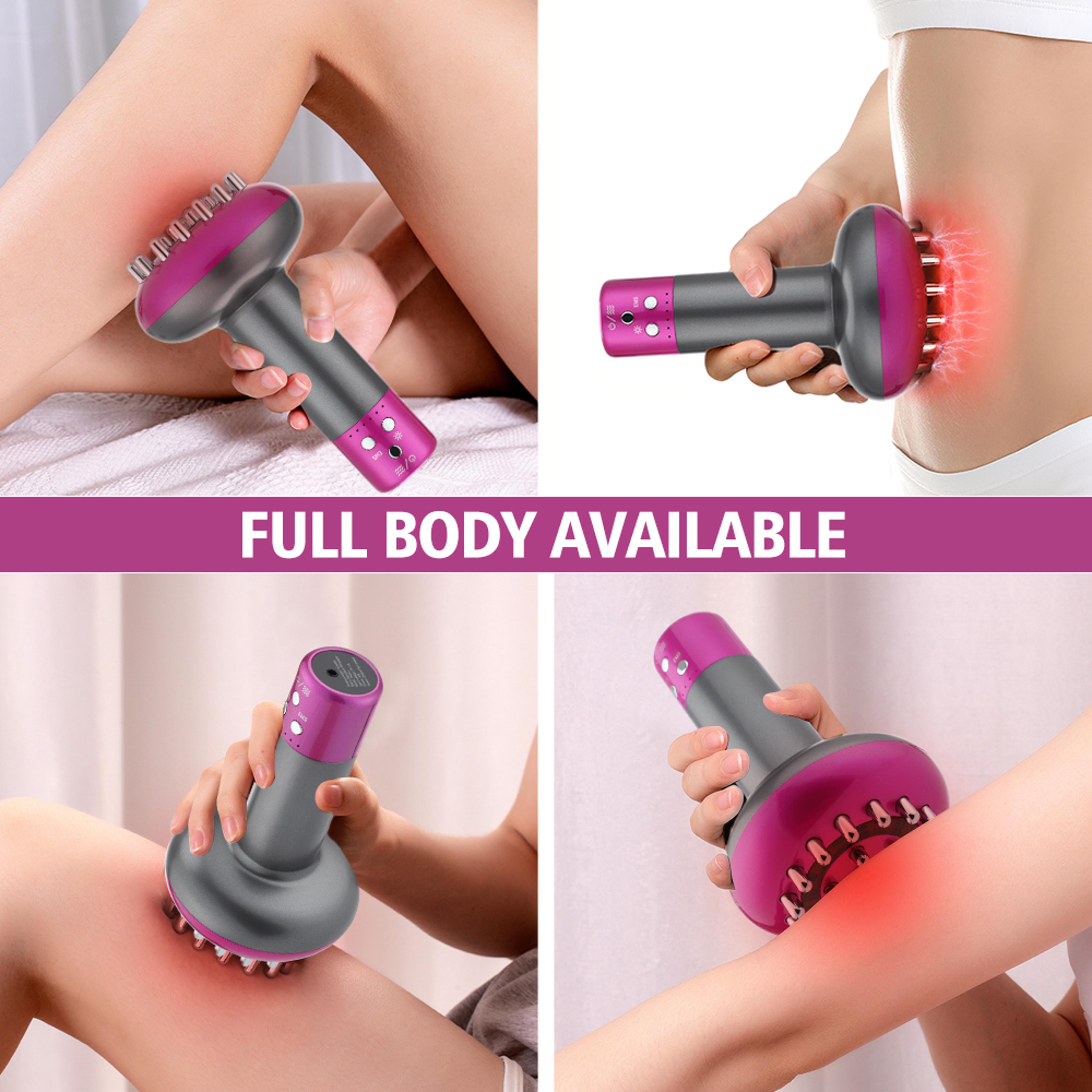 Microcurrent Body Back Massager Anti Cellulite Heating Meridian Massage 5