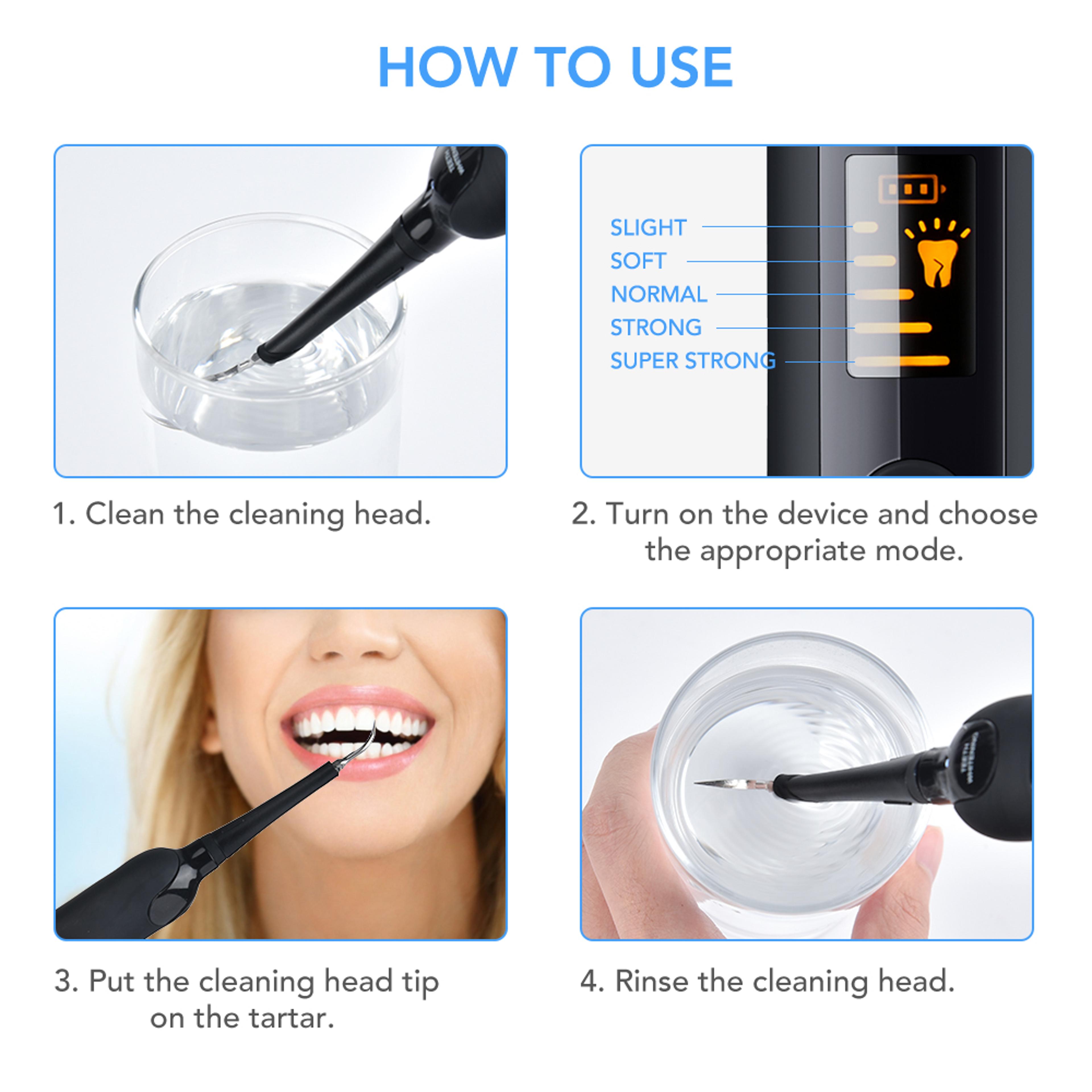 Electric Sonic Dental Scaler Calculus Stains Remover Tooth Cleaner Kit For Teeth Whitening  Oral Ca 4