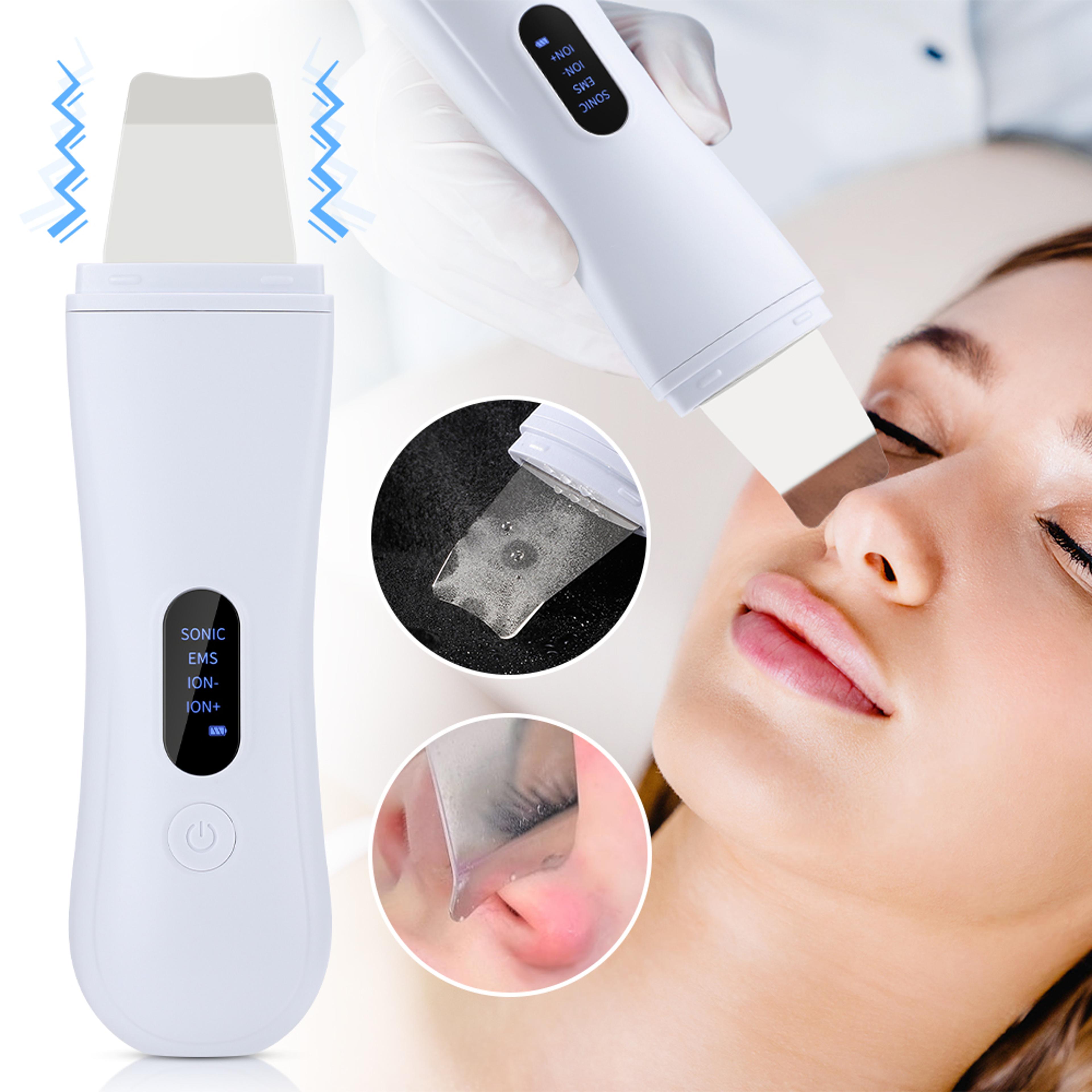 Facial Lifting Ultrasonic Cleaner Ion Deep Face Cleaning Skin Scrubber 4 Modes Peeling Skin Care Sp 0