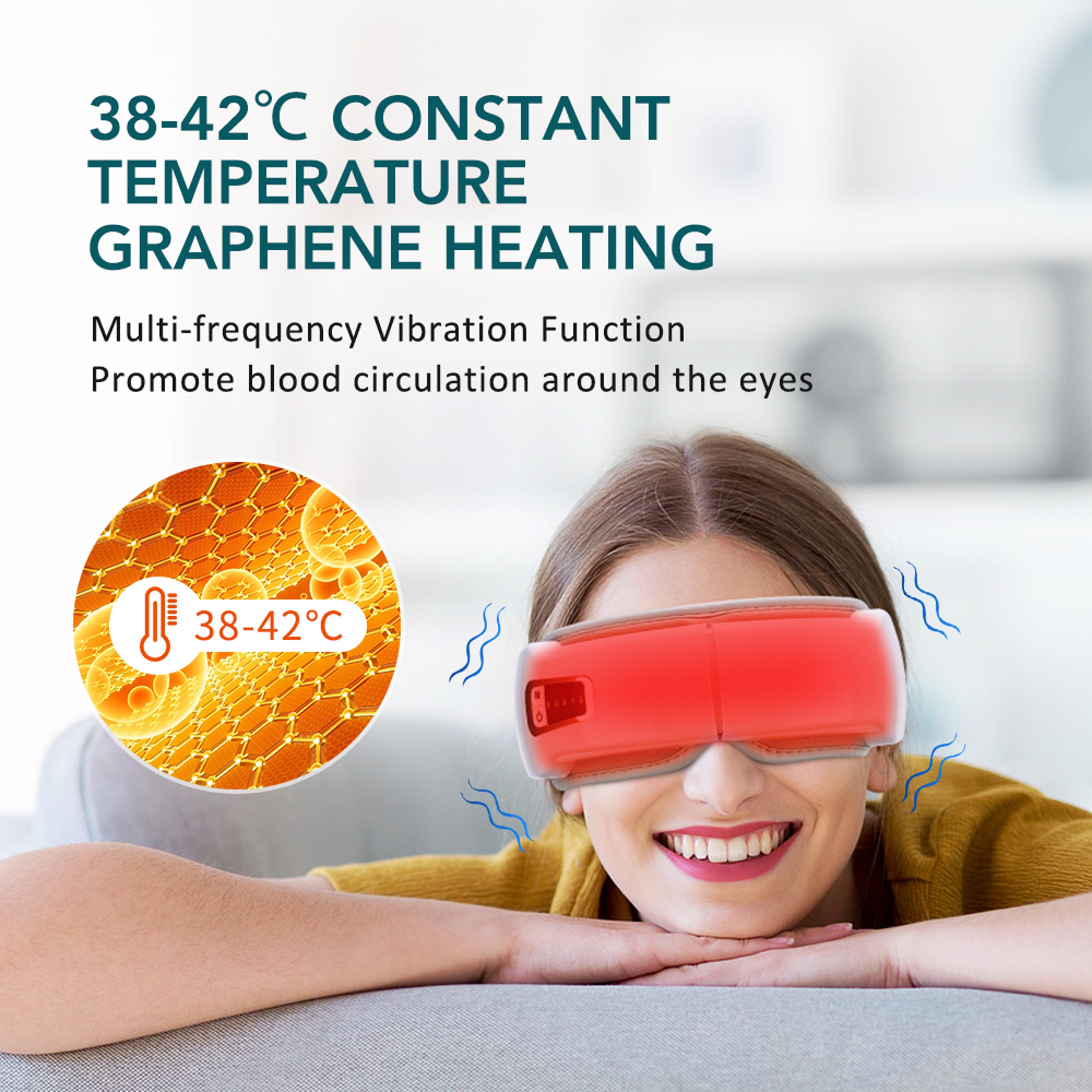 Eye Massager Glasses With Vibration Airbag Compress Bluetooth Music  5 Modes For Eye Care  Relaxati 5
