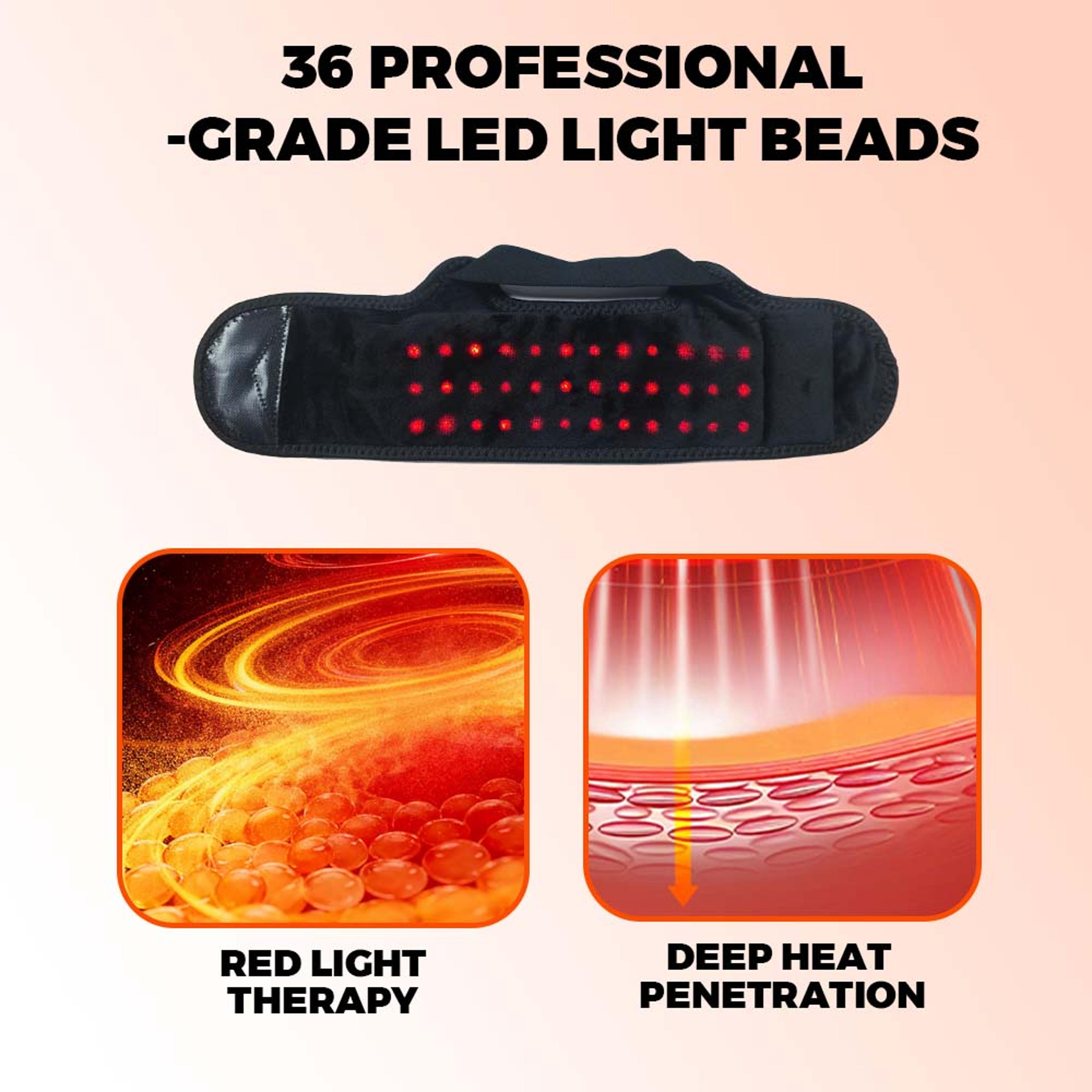 Vibration Ankle Massager LED Beads 3 Gears Hot Compress Infrared Heating Foot Warmer Brace Wrap 4