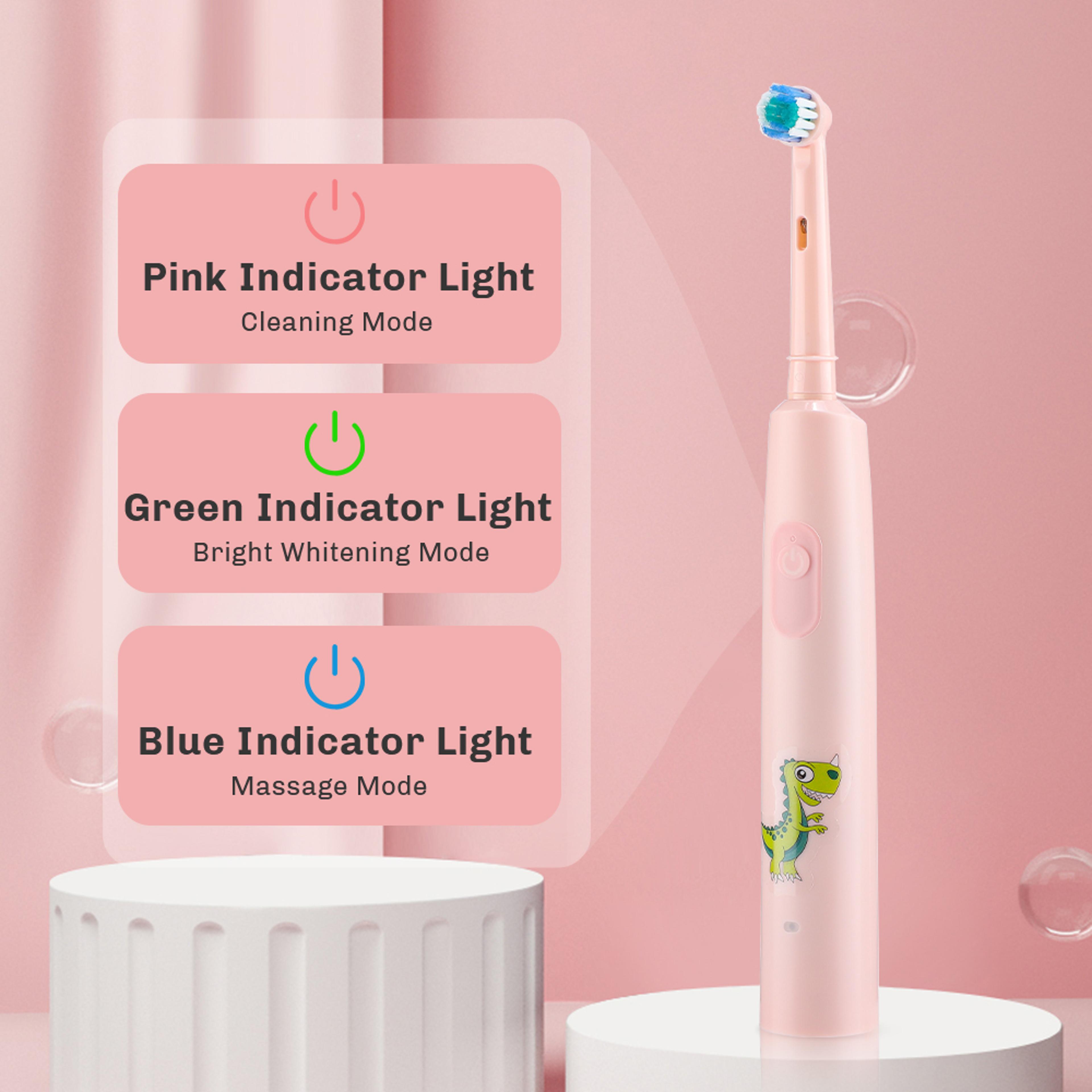 Rotating Ultrasonic Rechargeable Sonic Children Electric Toothbrush Colorful Cartoon Soft Hair Brus 2