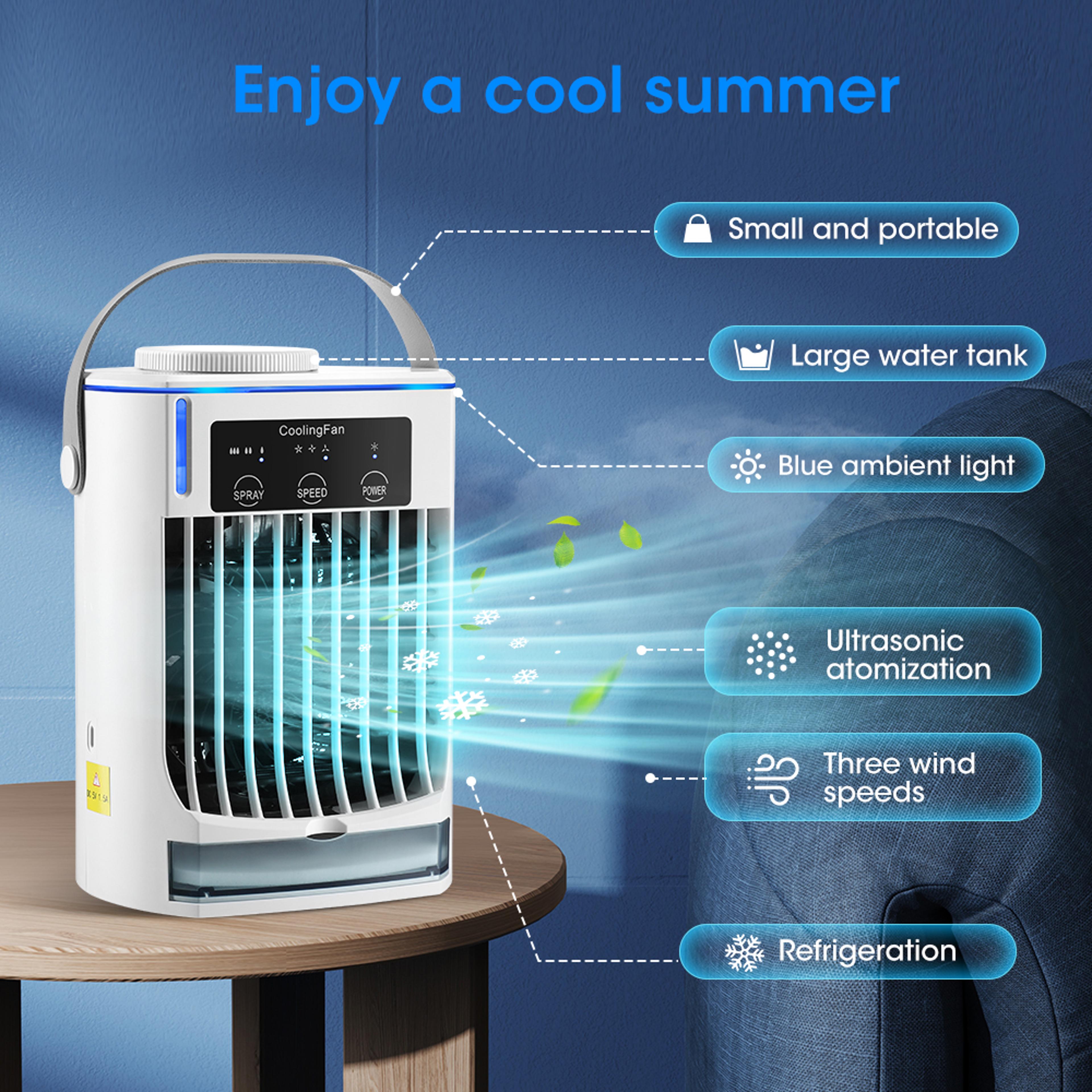USB Air Conditioning Fan Portable Air Cooler With Humidifier For Bedroom 0