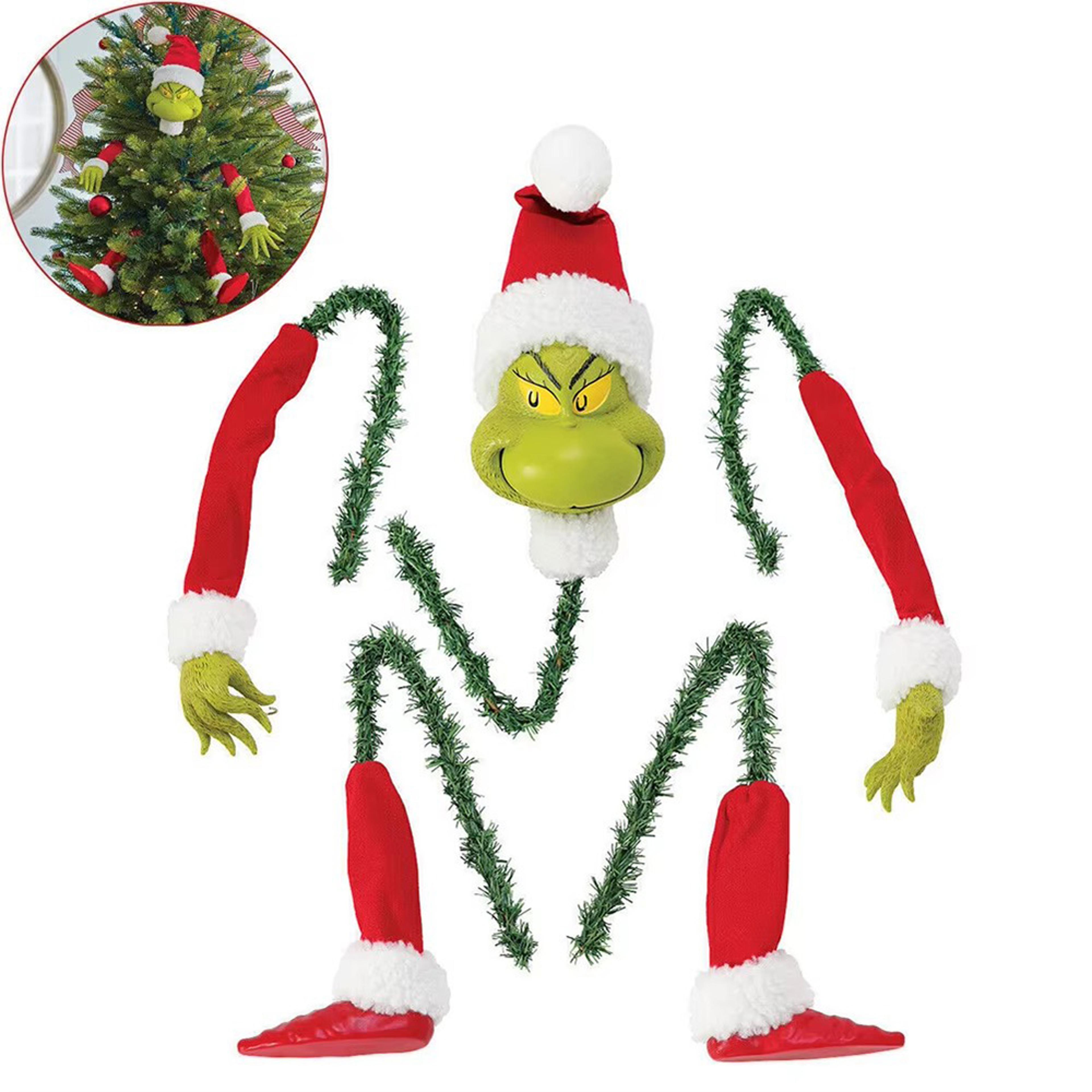 Arms Legs Grinch Tree Topper Holder Elf Body Tree Decoration For Xmas 2