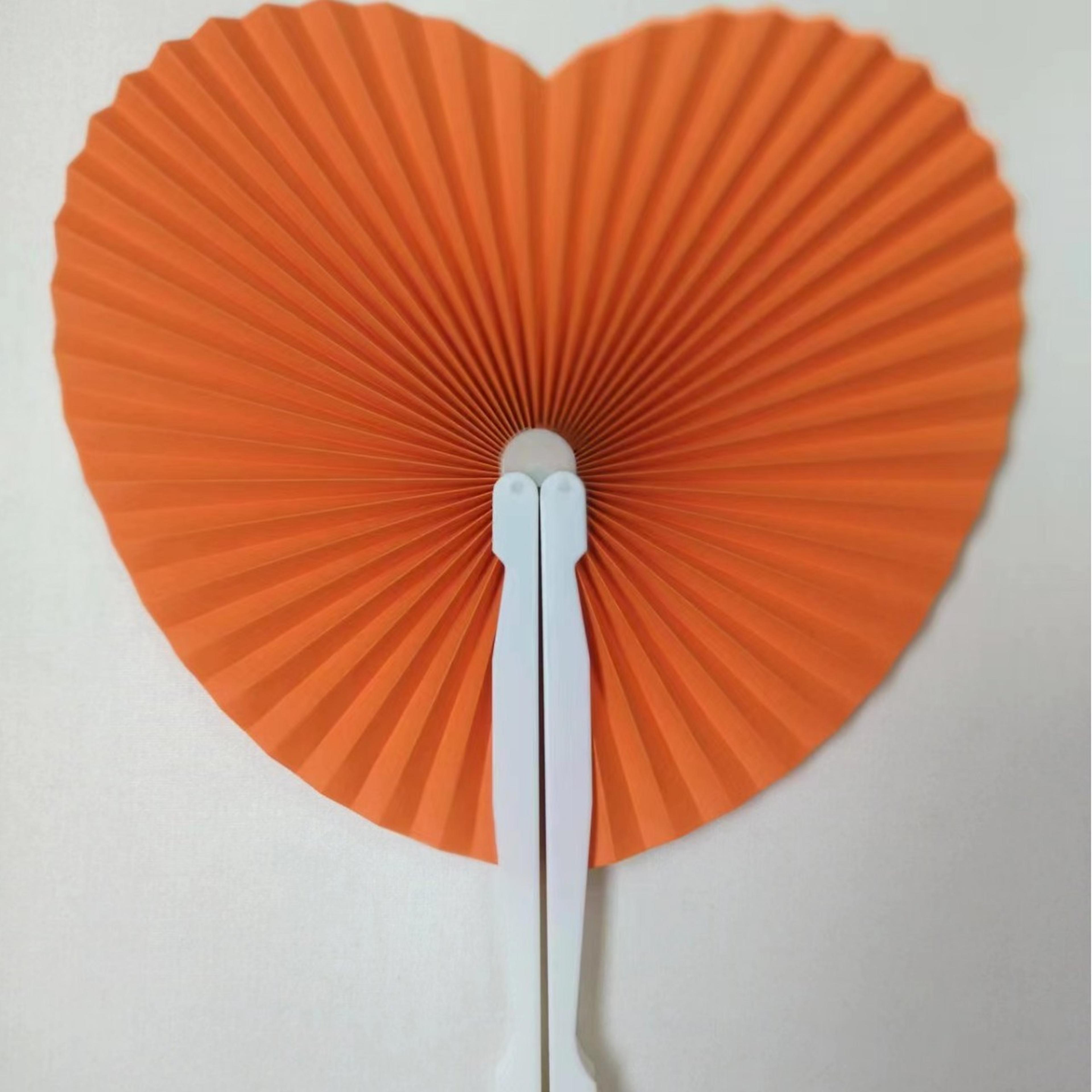 White Folding Paper Fan For Baby Shower Kids Birthday Party Wedding Guest Gifts 4