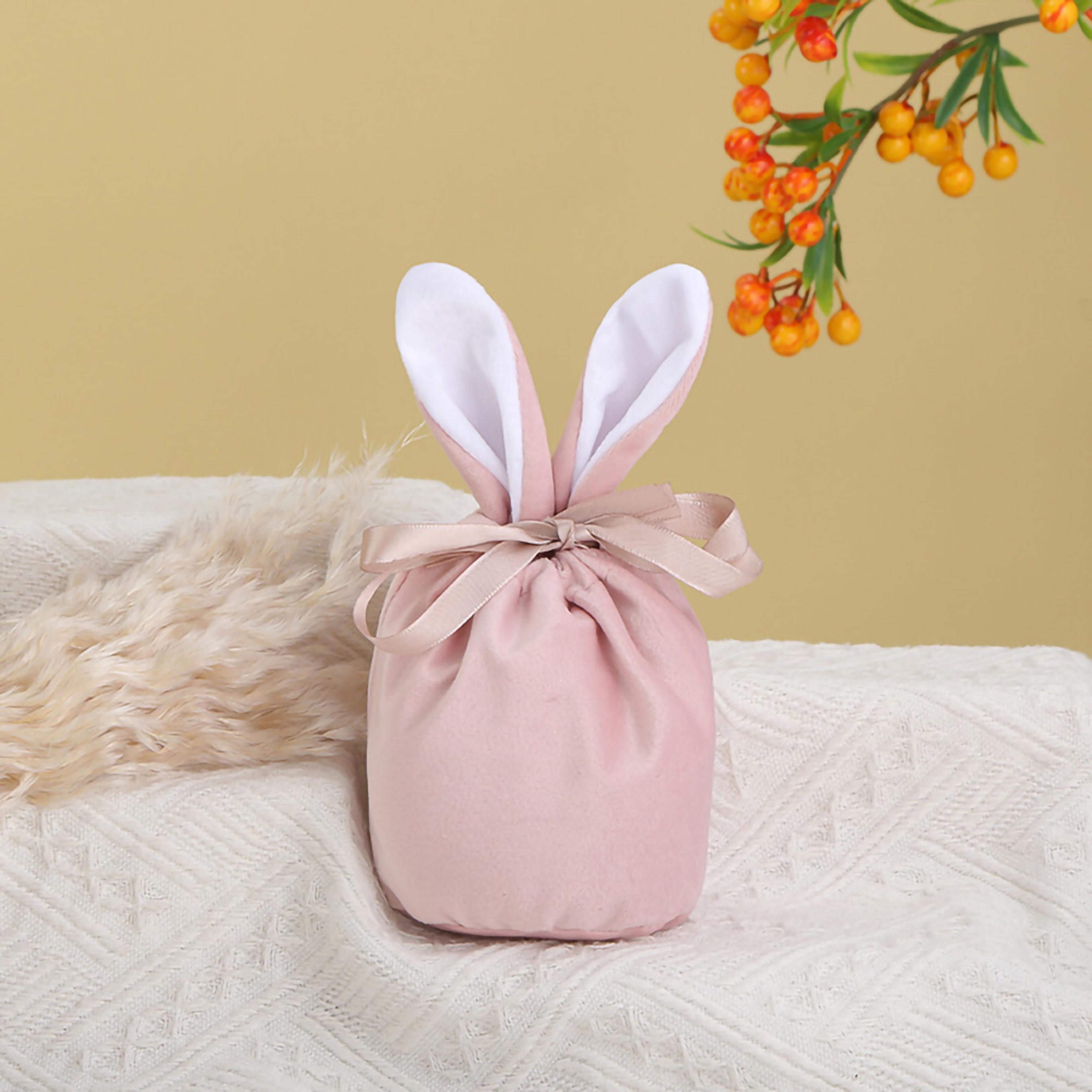 Cloth Pouch Easter Rabbit Ears Cute Bunny Gift Bags Chocolate Bags For Wedding Birthday Party Favor 10