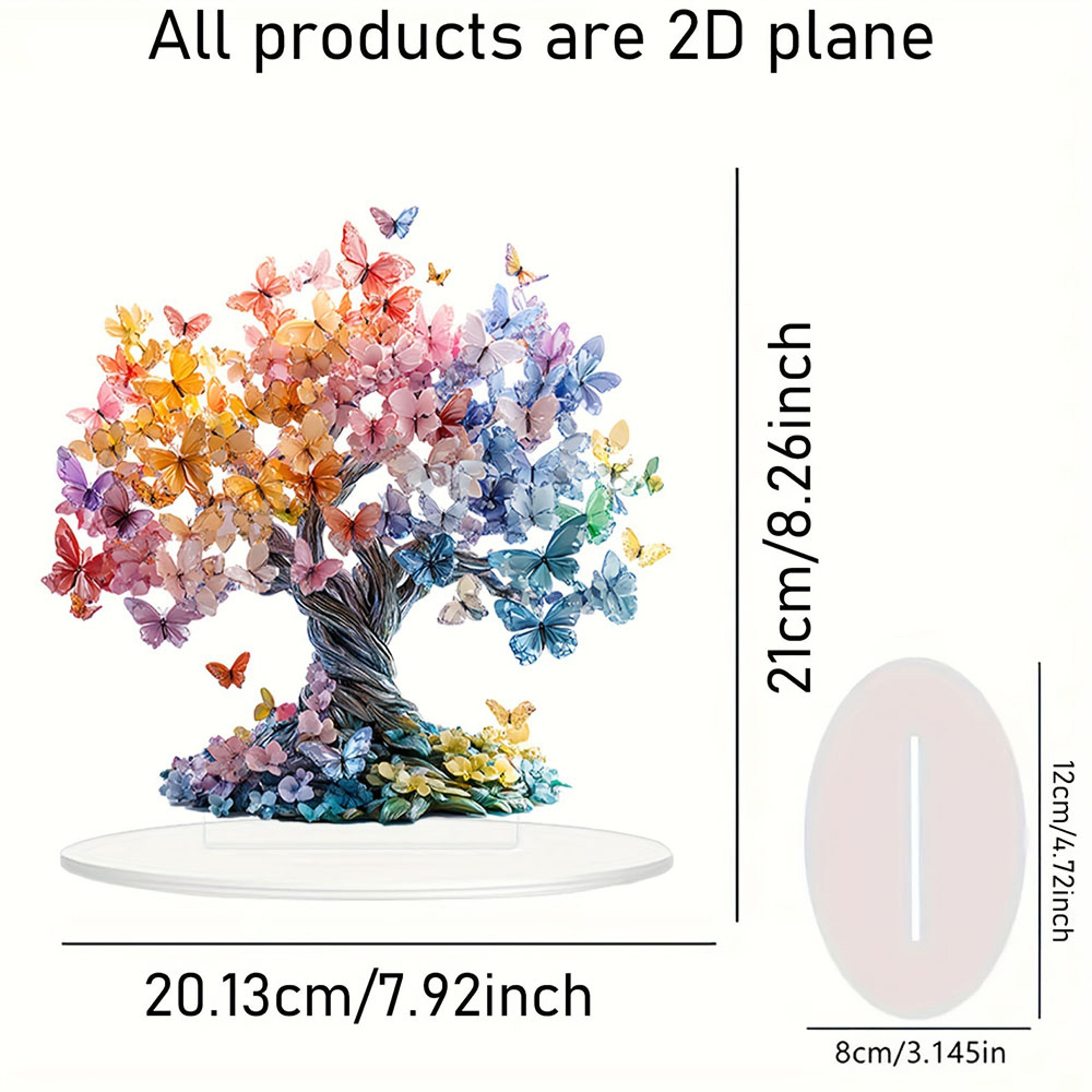 Valentine Day Acrylic Ornament Desktop Heart Tree With Base Seasonal Home Table Decor Acrylic Statu 4