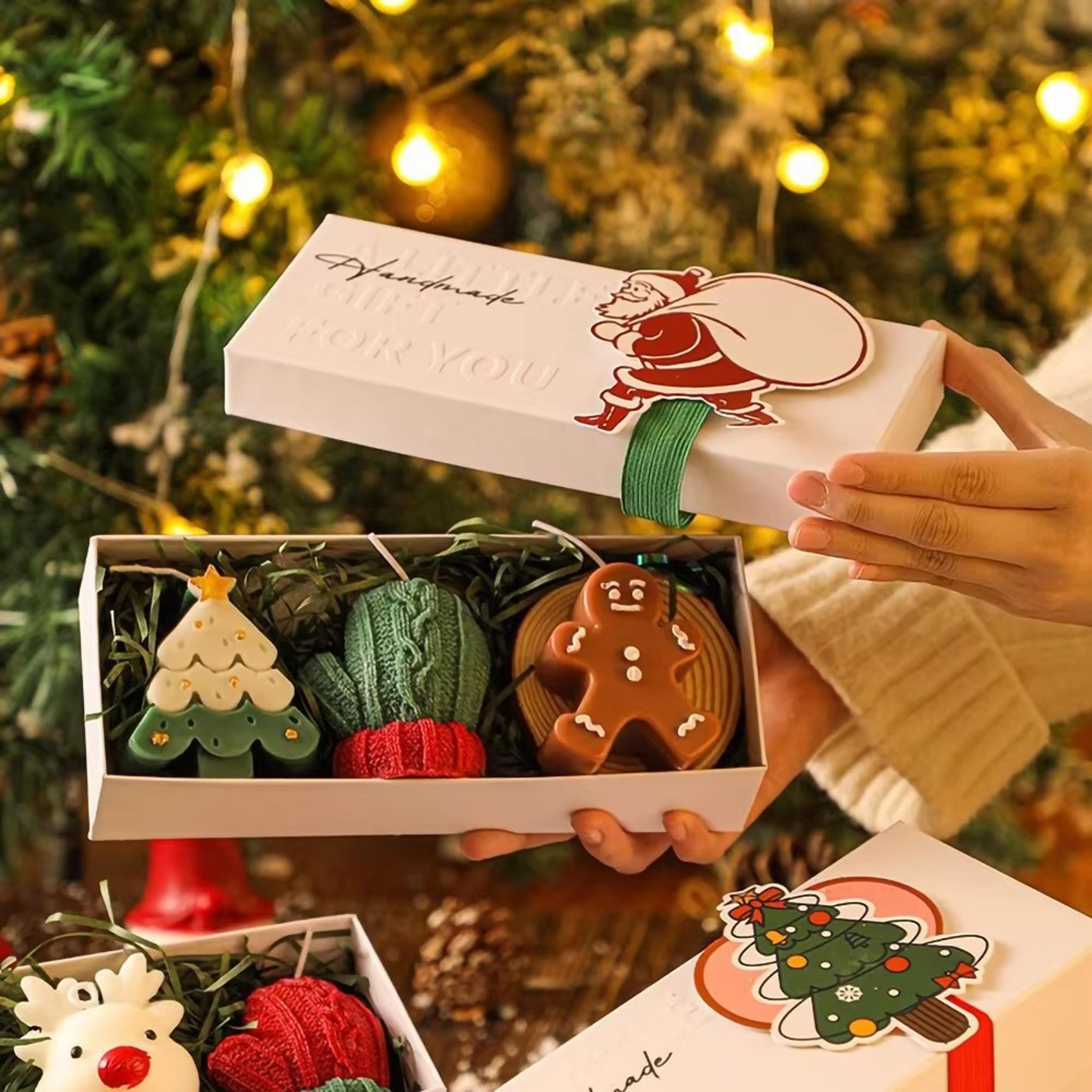 Cute Santa Snowman Elk Aromatherapy Candle Gift Set Christmas Handmade Scented Candle Decor 0