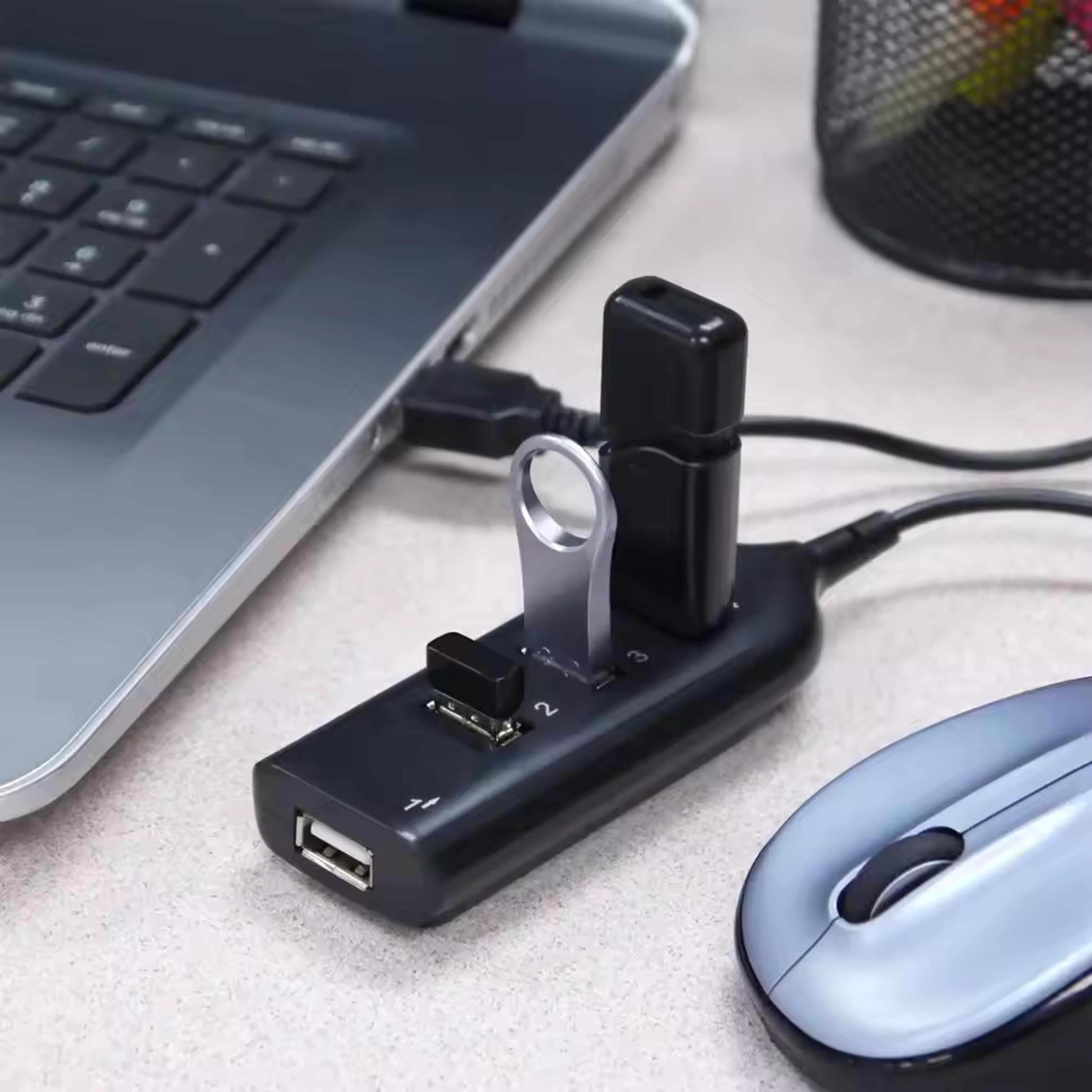 Mini USB Splitter Hub With Cable High Speed 4 Port USB Hub Power Adapter Socket For PC Laptop Noteb 0