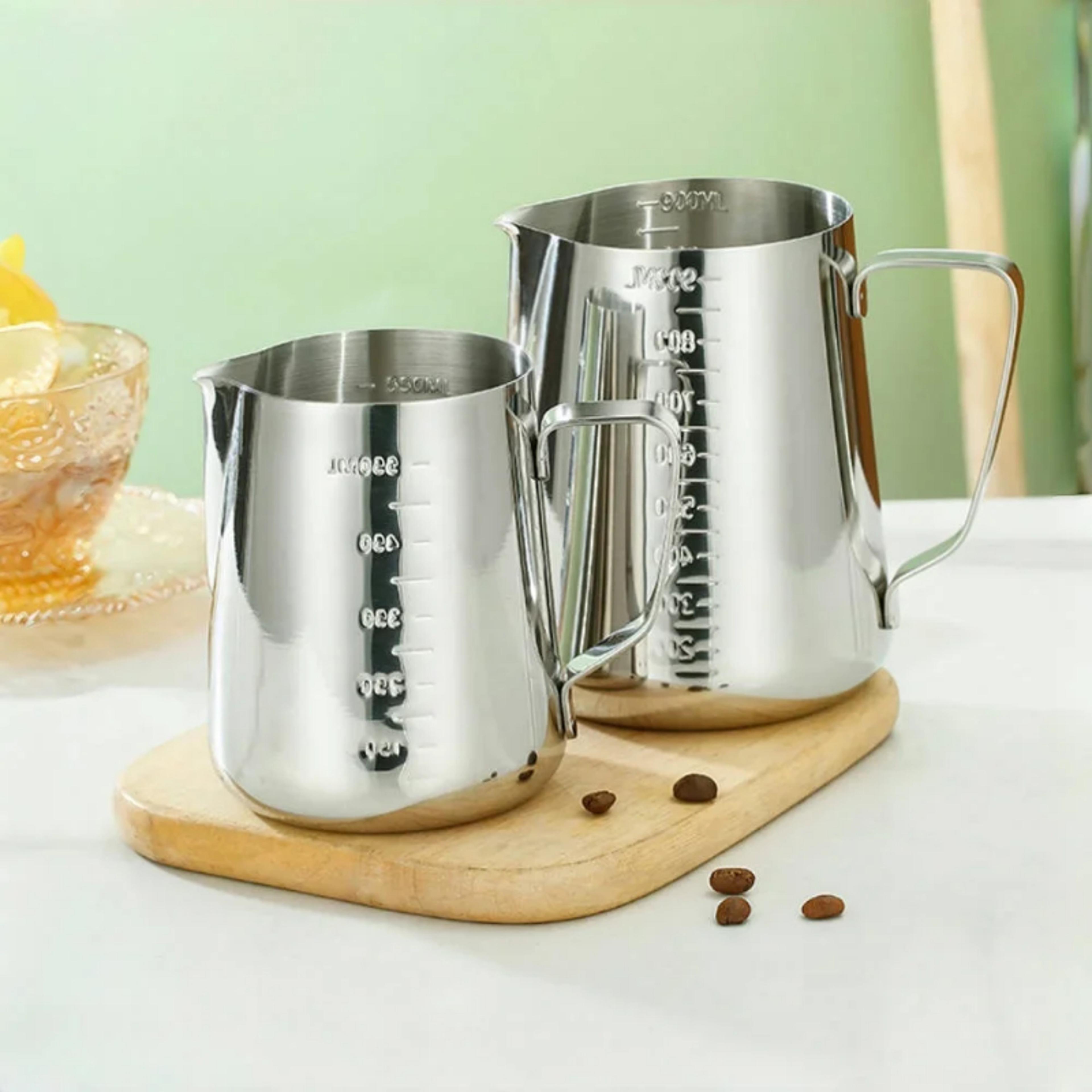 Milk Foam Pot Scale Stainless Steel Latte Art Cup Latte Cappuccino Cream Steam Cup 2