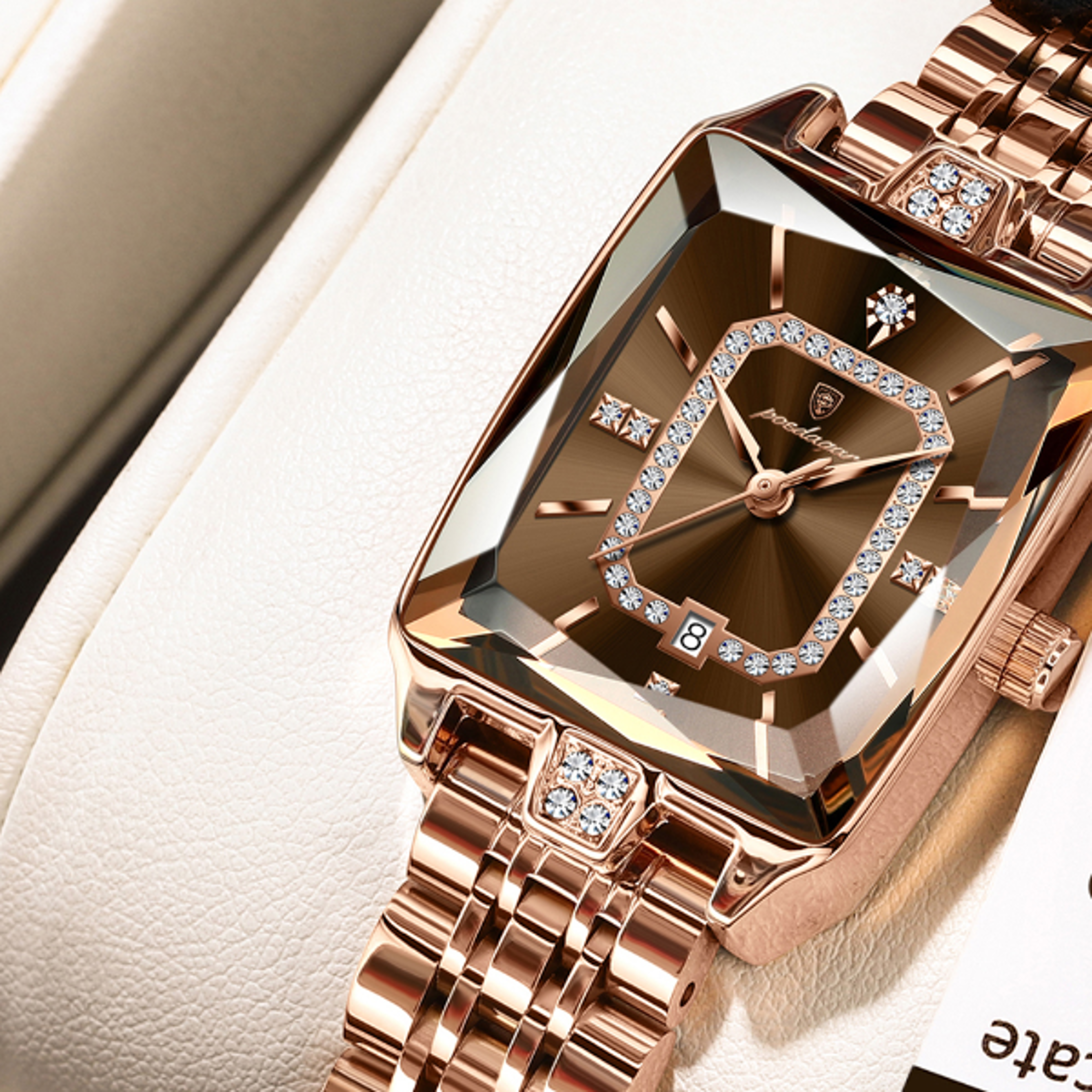 High Quality Ladies Watch Luxury Watch For Woman Waterproof Calendar Stainless Steel Quartz Womens