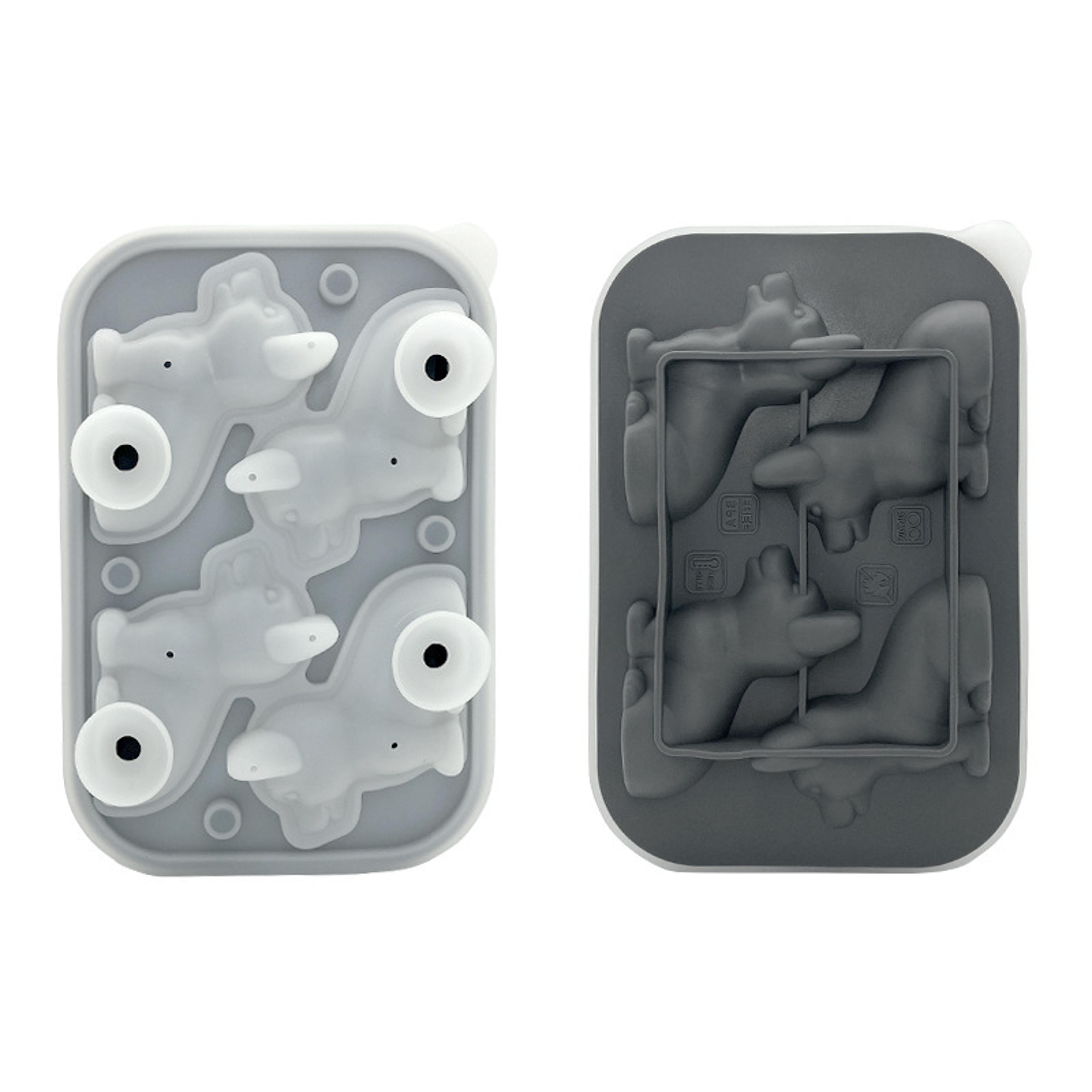 Food Grade Silicone Ice Mold With Clear Funneltype Lid 3D Dachshund Corgi Ice Cube Mold 2