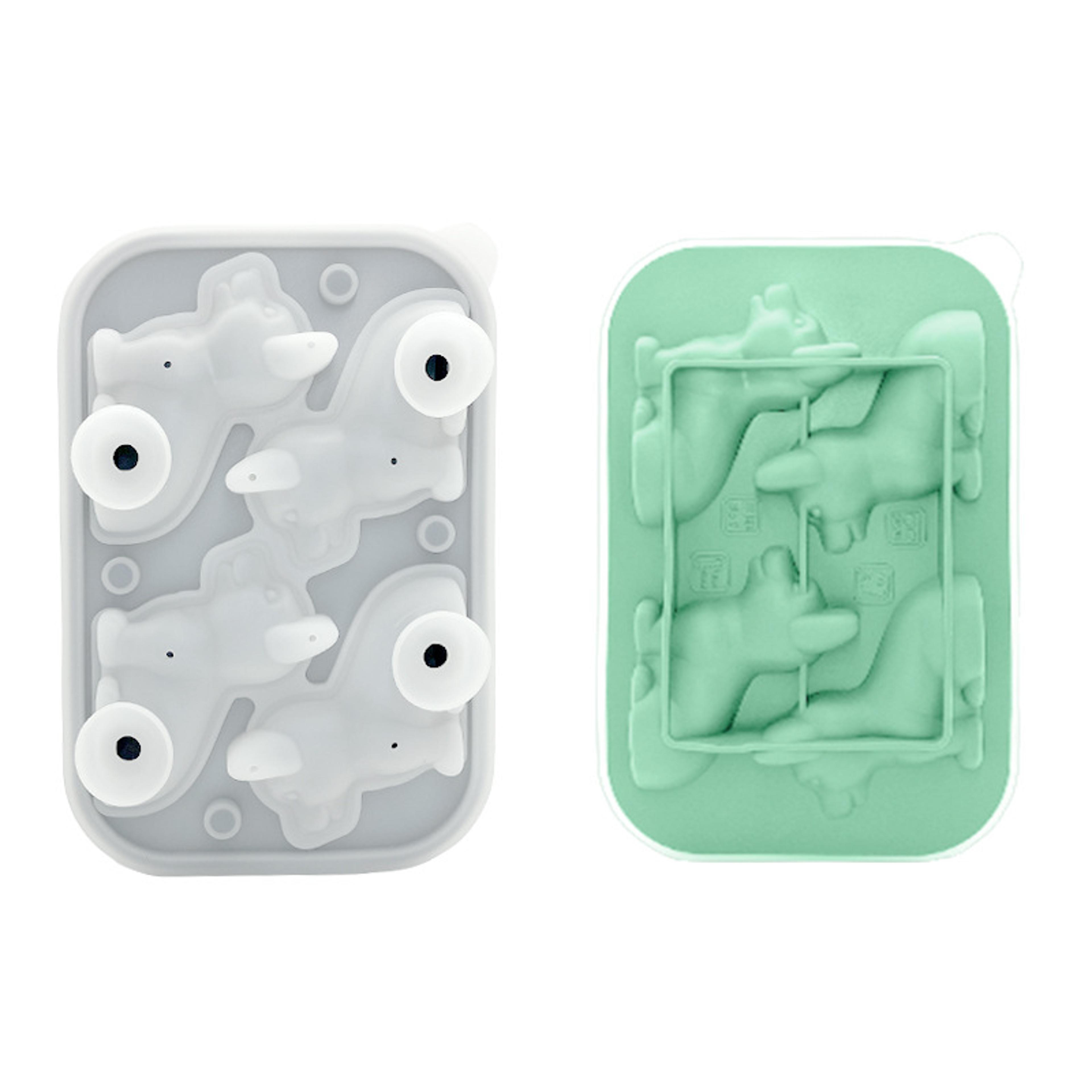 Food Grade Silicone Ice Mold With Clear Funneltype Lid 3D Dachshund Corgi Ice Cube Mold 5