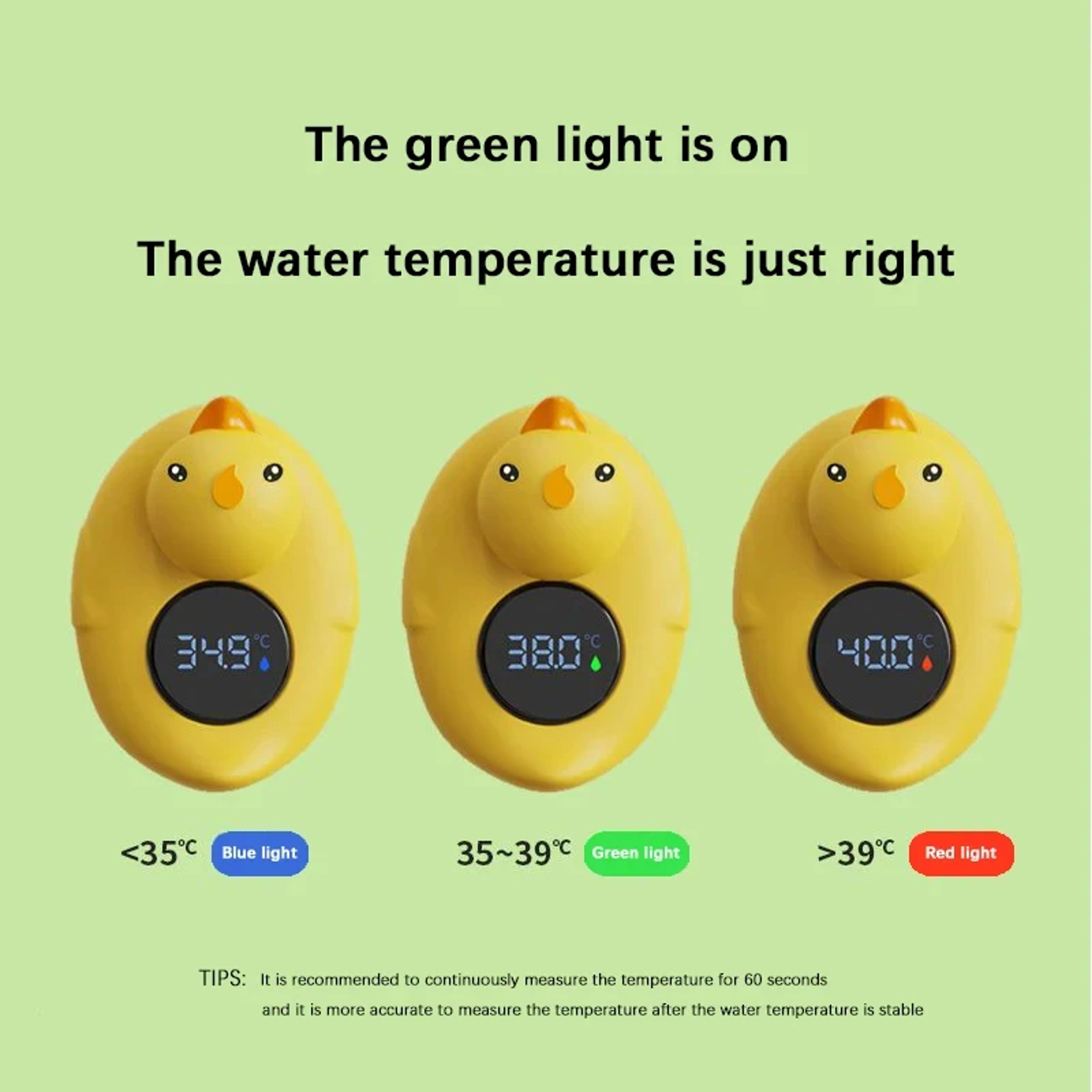 Floating Waterproof Baby Safe Thermometer Little Yellow Duck Baby Bathtub Shower Temperature Sensor 5
