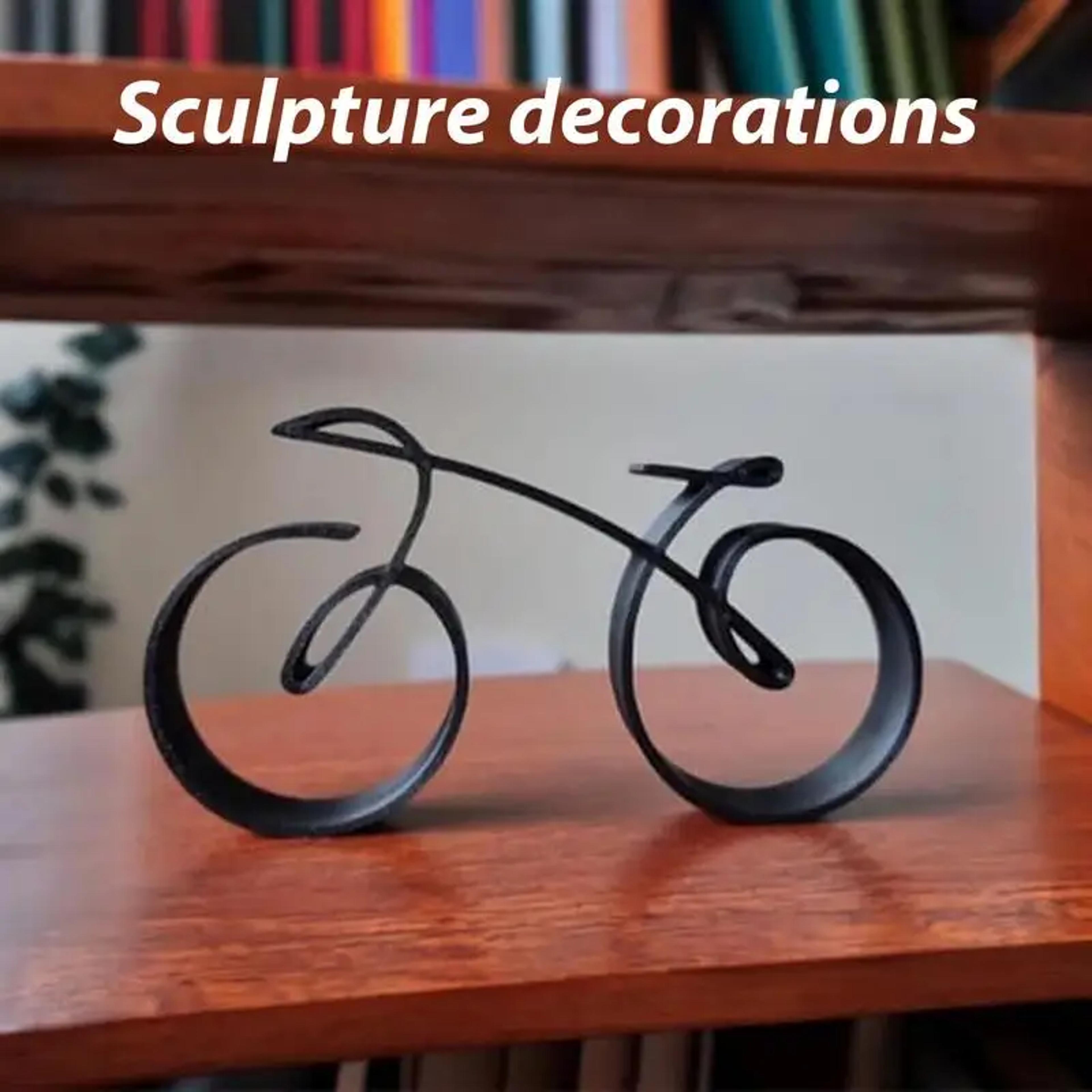 Bicycle Ornament For Office Acrylic Minimalistic Table Decoration Unique Gift 4