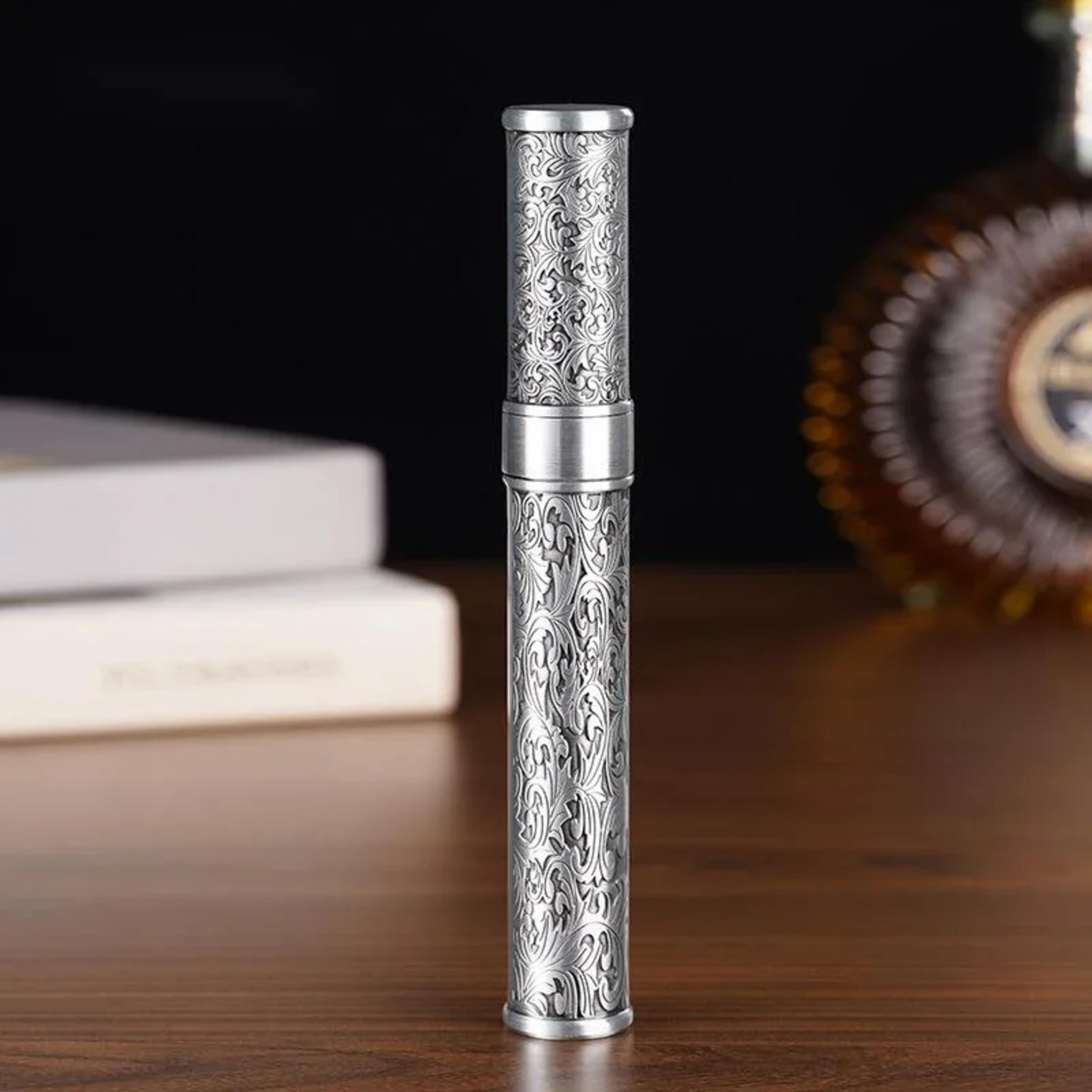 Single Tube Portable Metal Cigar Case Moisturizing Seal Cover Travel Outdoor Cigar Accessories For  5