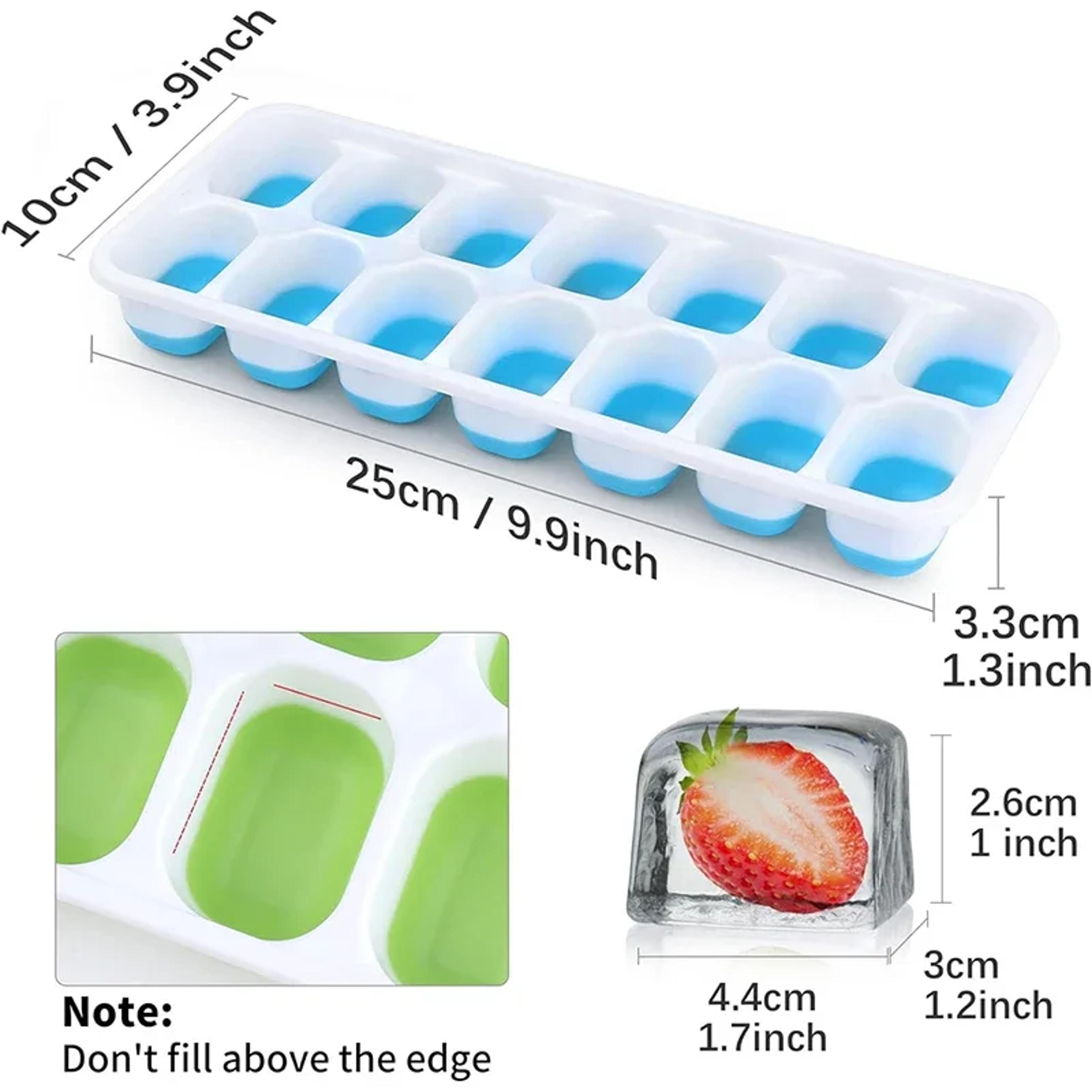 Ice Cube Tray Food Grade Reusable Square Silicone Ice Cube Tray Molds With Lid Silicone DIY Iced Bo 5