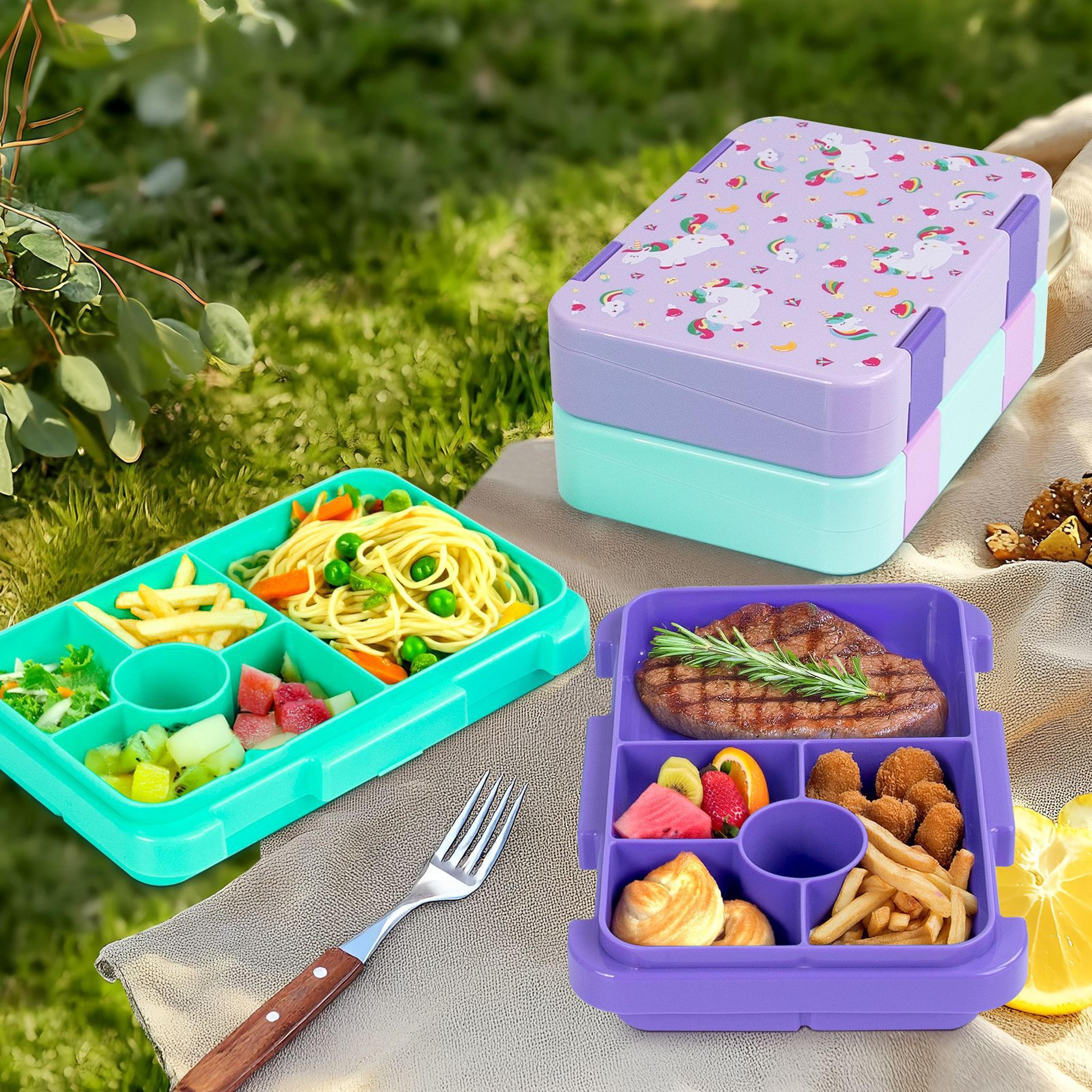 Bento High Capacity Kid Double Buckle Lunch Box Food Grade Portable Lunch Box Lunchbox For School M 1