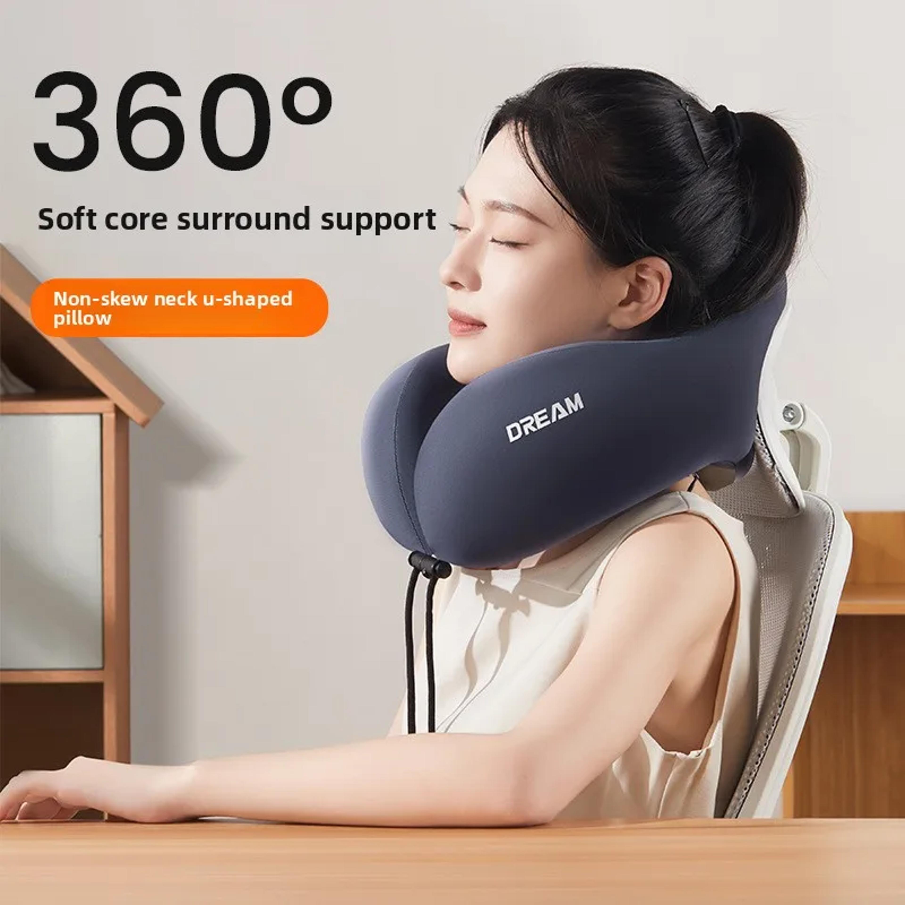 Ergonomic Cervical Support Pillow Memory Foam UShaped Neck Pillow For Travel With Portable Washable 1