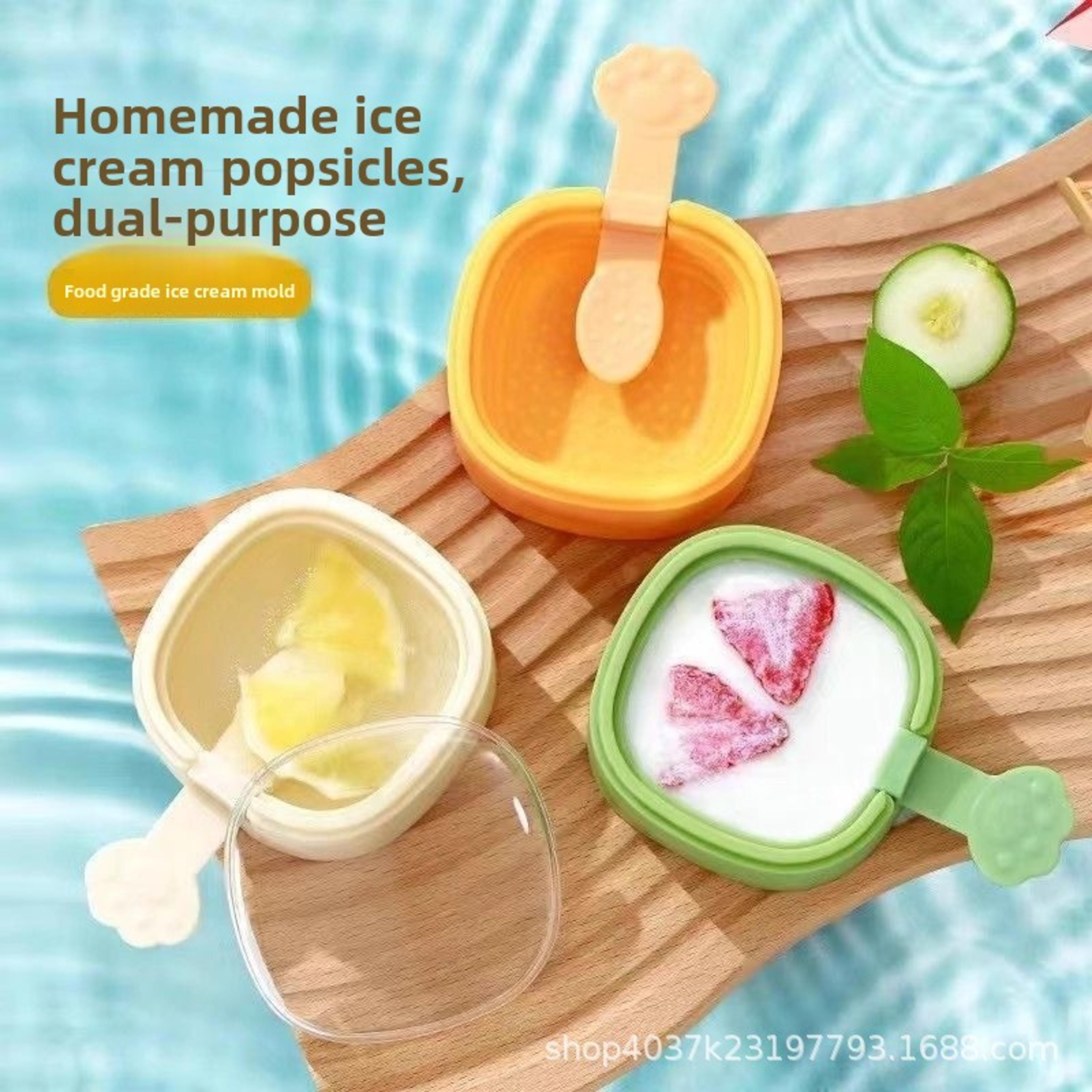 Cute QuickFrozen Snowballs Silica Gel Mold FoodGrade Ice Cream  Frozen Ice Cubes For Baby Feeding 1