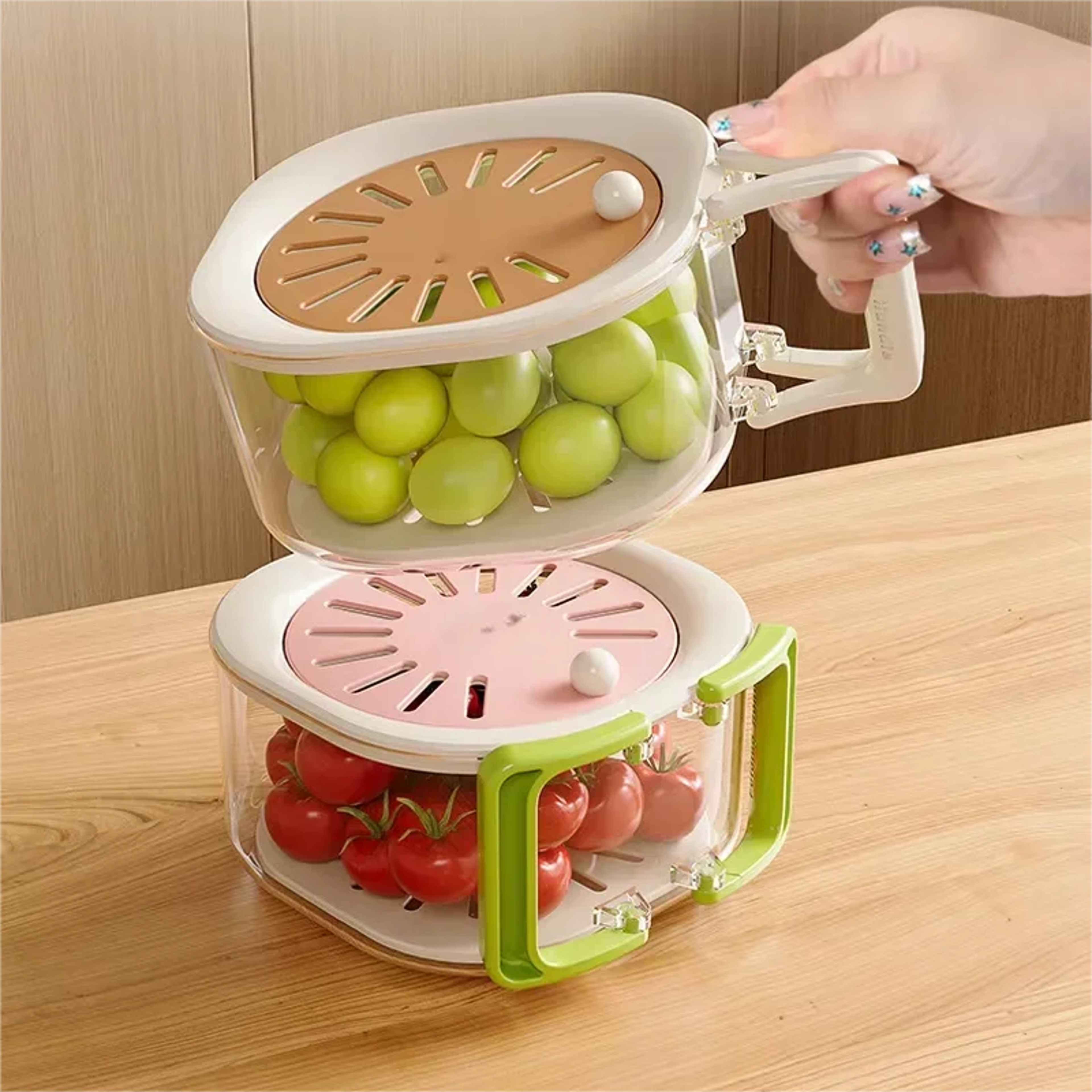 Hand Cranked Fruit Spinner Reusable Kitchen Drain Gadgets Vegetable Lettuce Salad Washer Dry Dehydr 3