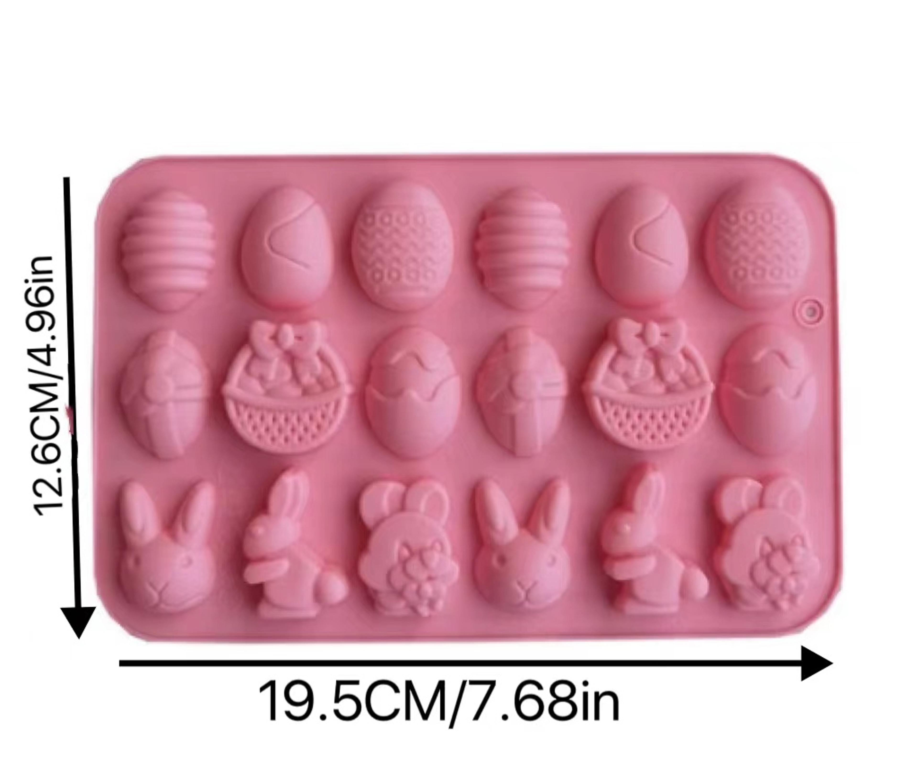 Rabbit Easter Silicone Mold Colored Egg Chocolate Mold For Cake Soap Holiday Decoration 5
