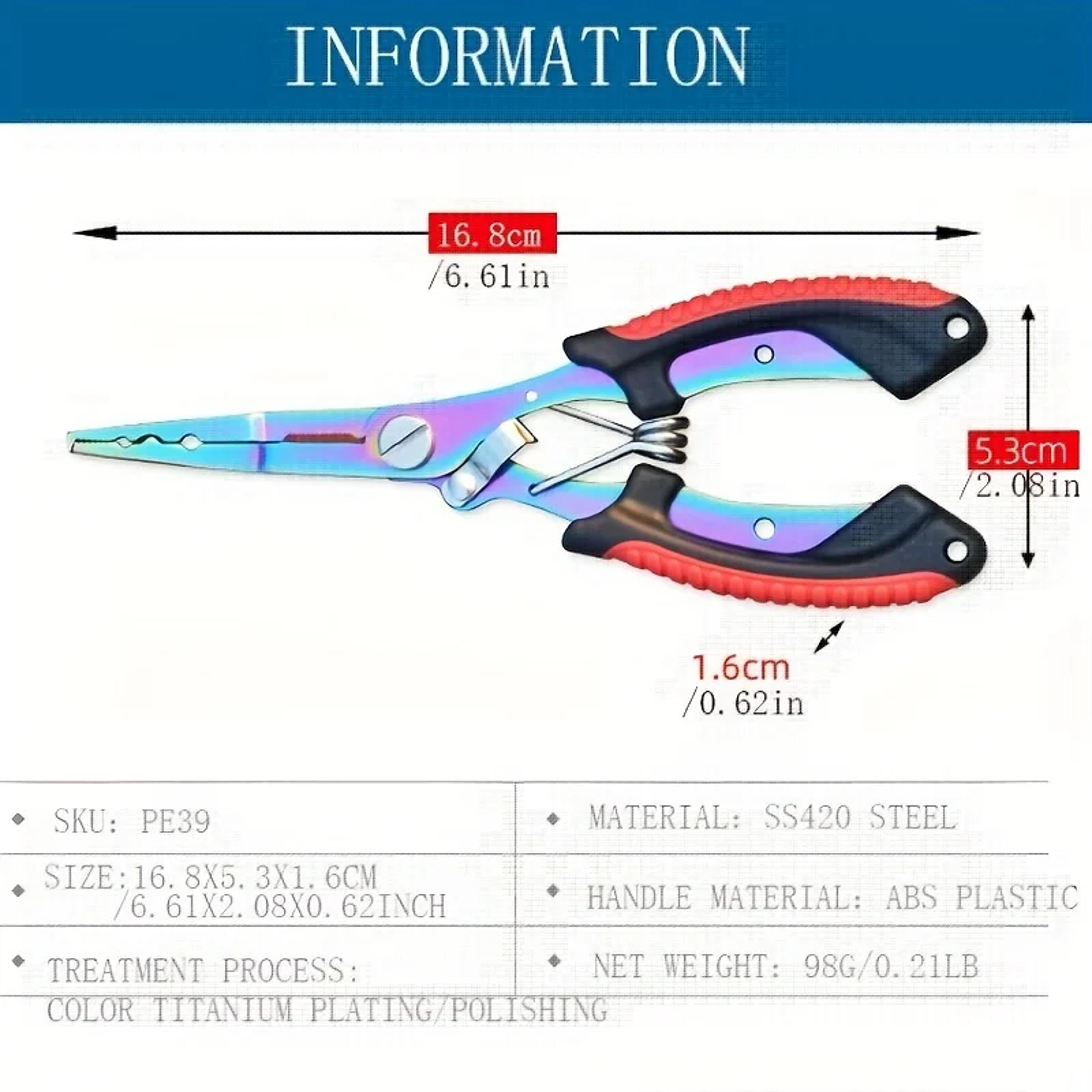 Multifunctional Fishing Pliers Gripper With Colored Titanium Coating Portable Stainless Steel Hook  2